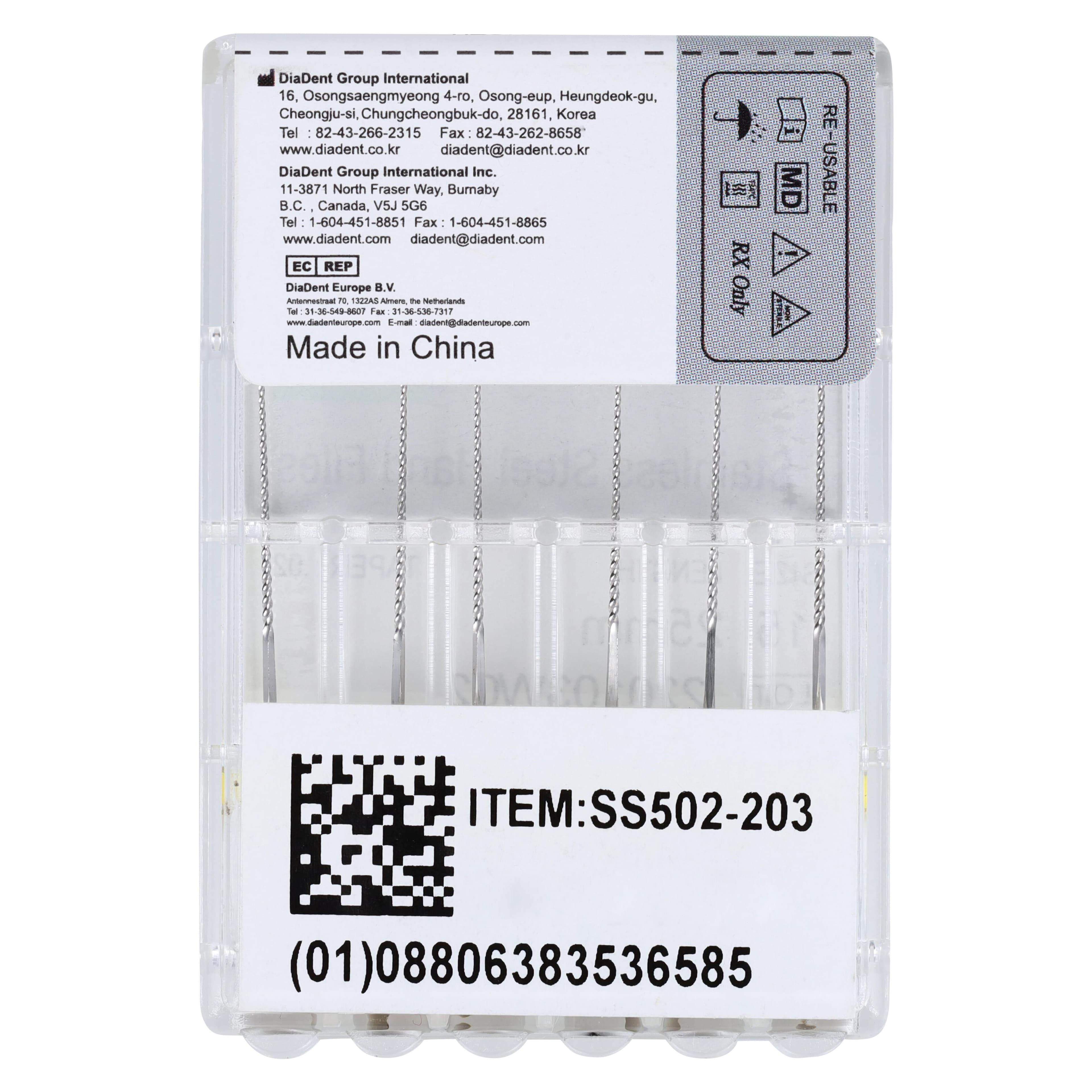 DiaDent K-Files #15 White, 25mm, Stainless Steel, 6/Box thumbnail 5