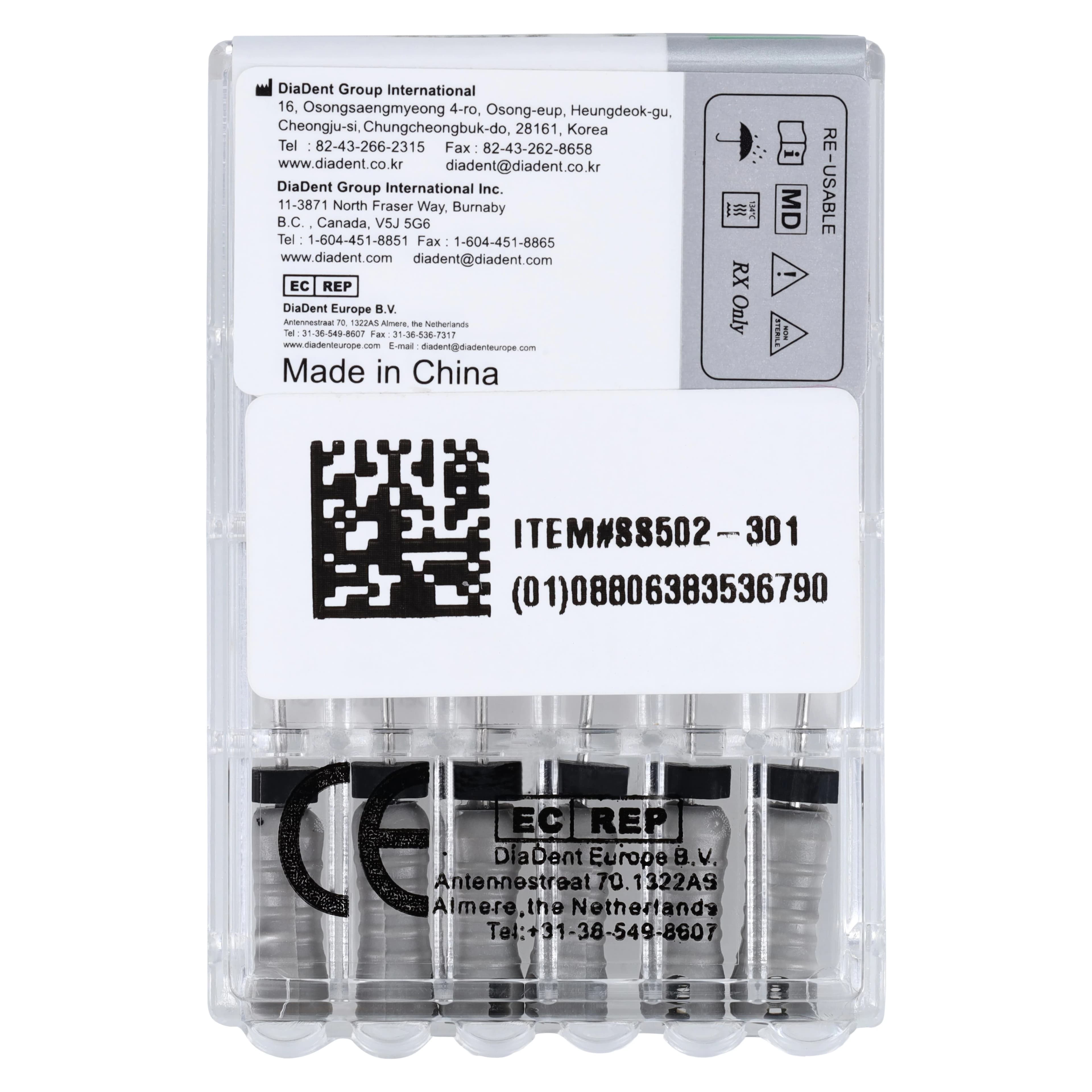 #08 Gray DiaDent K-Files, 31mm, Stainless Steel, 6/Pack thumbnail 2