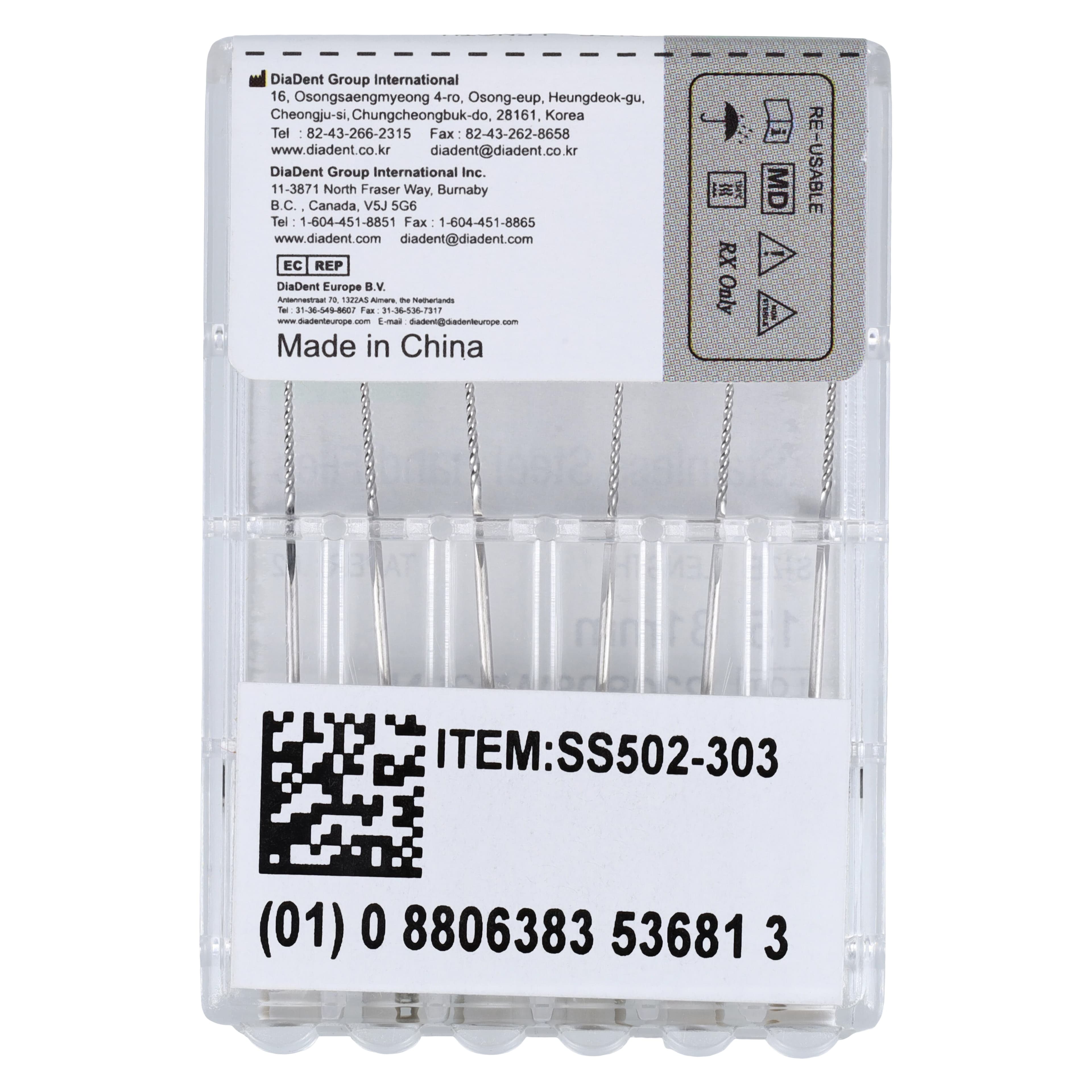 #15 White DiaDent K-Files, 31mm, Stainless Steel, 6/Pack thumbnail 2