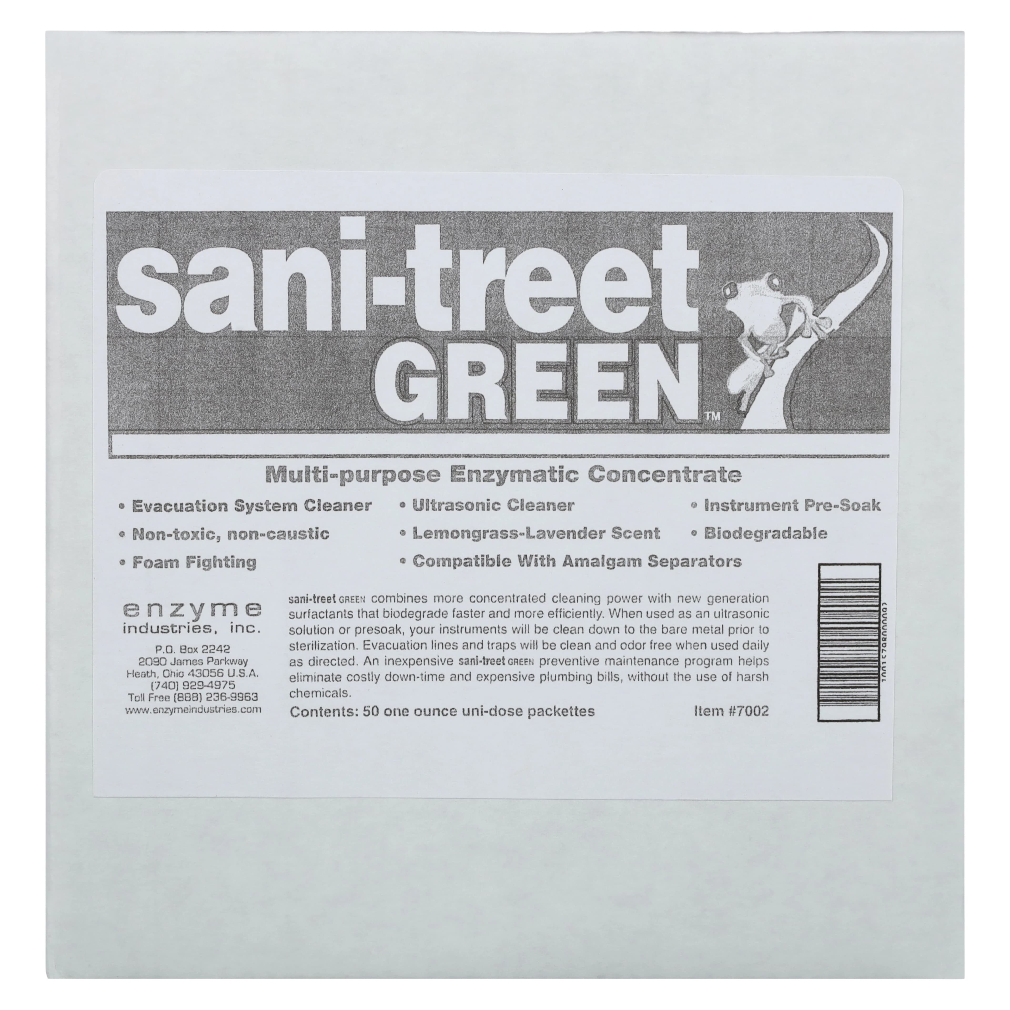 Sani-Treet Green Uni-Dose Enzymatic Cleaner, Biodegradable, Non-Foaming, 1 oz, 50/Box, 12 Boxes/Case thumbnail 4