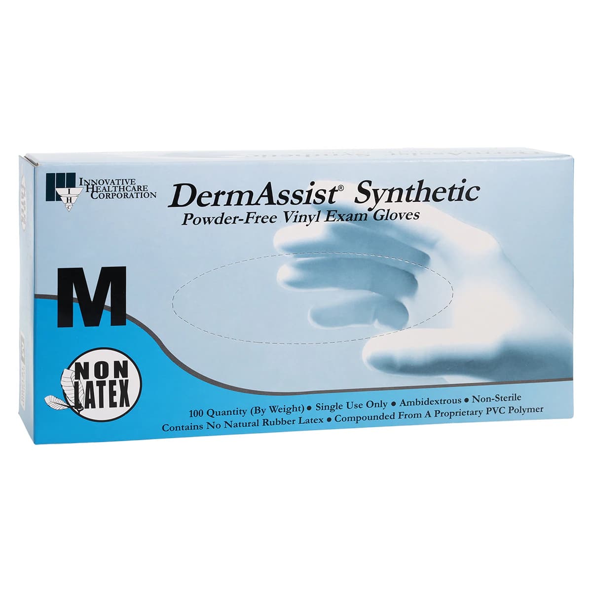 Dermassist PF Vinyl Glove, Powder Free, Examination, Medium, Clear, Non-Sterile, 1000/Case - Dermassist PF Vinyl Glove - Image 1