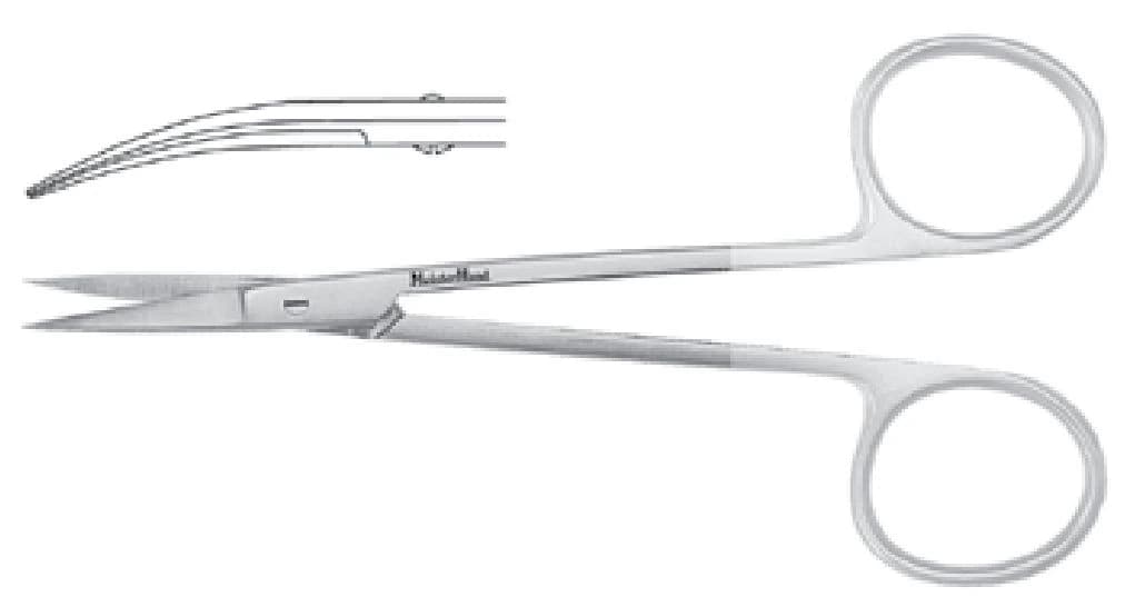 Miltex Meister-Hand Iris Scissors, Curved, 4-1/2", Tungsten Carbide - Scissor MH Iris Curved TC - Image 1