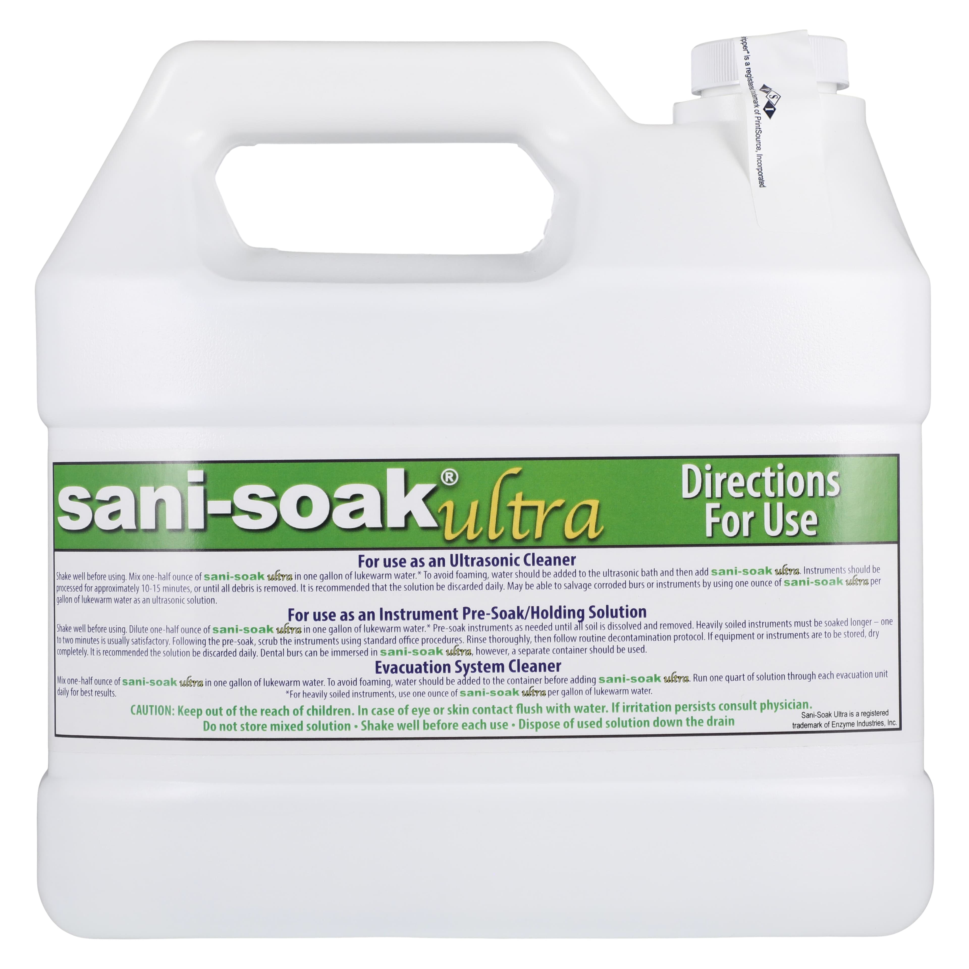 Sani-Soak Ultra Enzymatic Ultrasonic Cleaner, 1 Gallon, Citrus/Lemongrass, 4/Box thumbnail 2