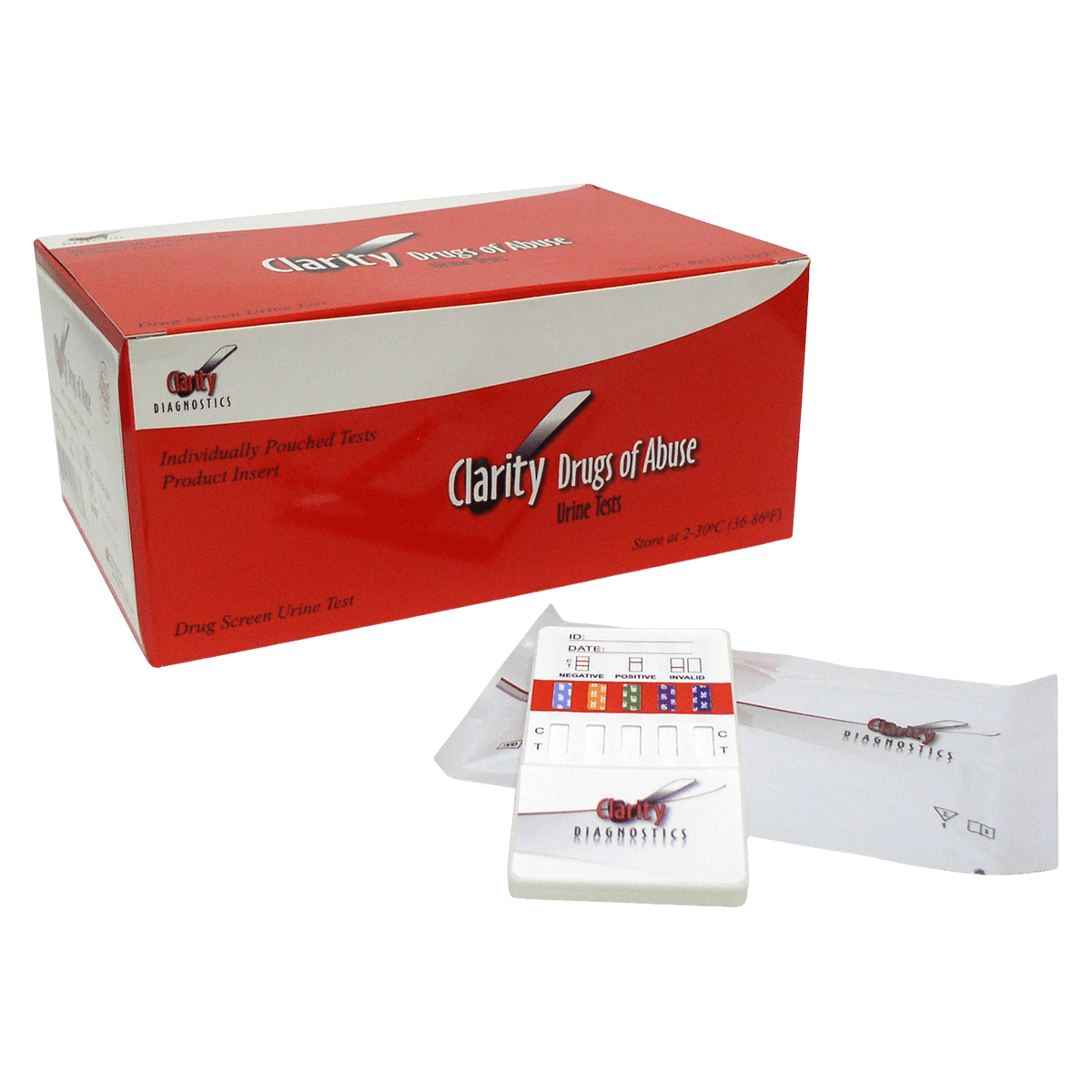 Clarity Urine Screen Test Kit, 5 Panel Dip Card, CLIA Waived, 25/Box thumbnail 2