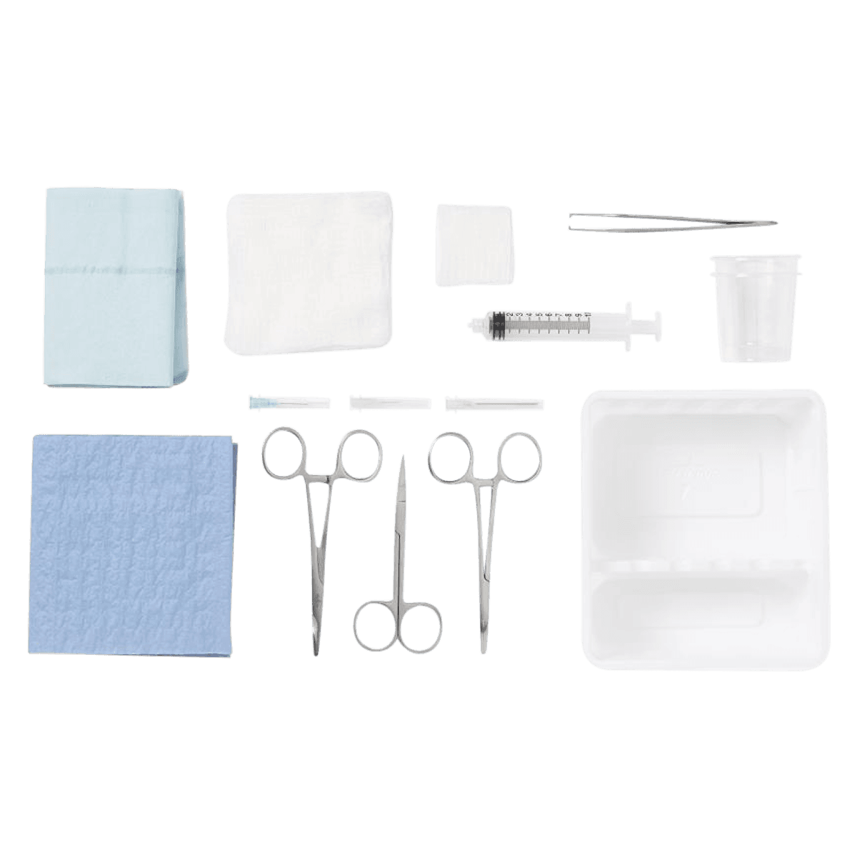 Medline Laceration Tray with Needle & Syringe - Laceration Tray w/Needle & - Image 1