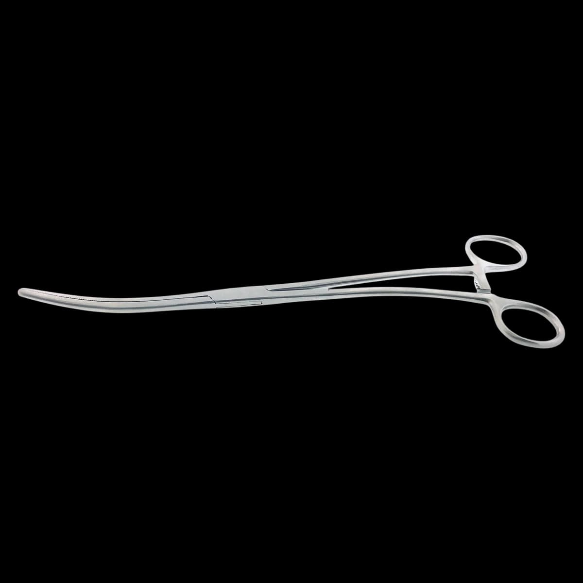 Bozeman Sponge Forceps, Curved, 10-1/2", Stainless Steel, Autoclavable - Forcep Sponge Bozeman - Image 1