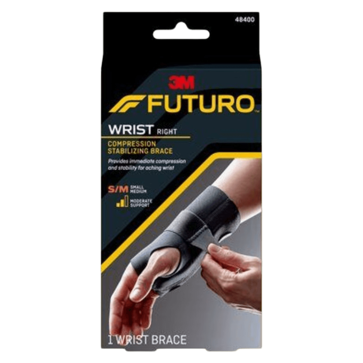 3M Futuro Compression Stabilizing Wrist Brace, Left Hand, Large/X-Large, 2 per Pack, 6 Packs per Case, 48403ENR - 3M FUTURO SUPPORTS 48403ENR - Image 1