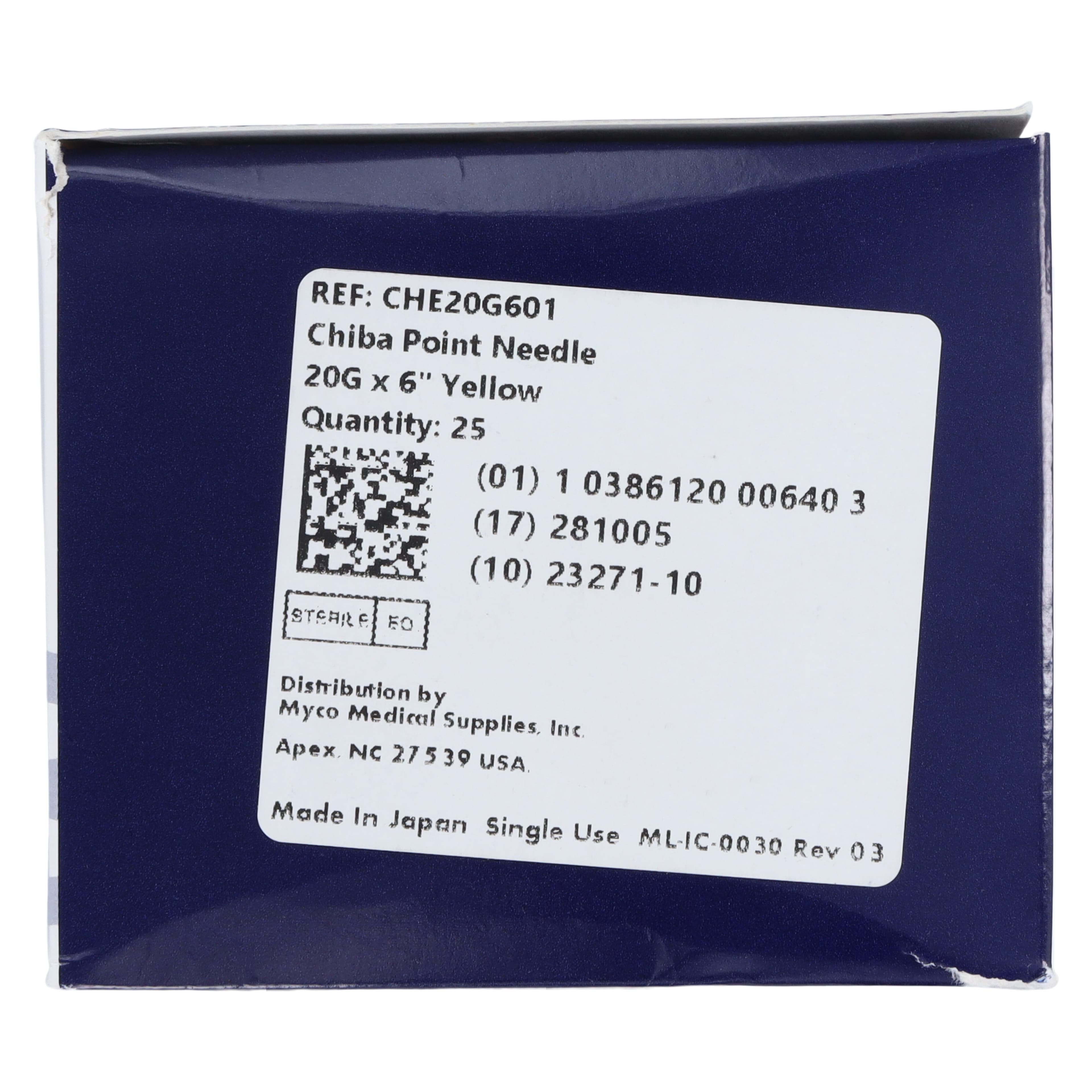 Chiba Spinal Needle, 20G, 6", Sterile, Dr. Japan Co Ltd thumbnail 4