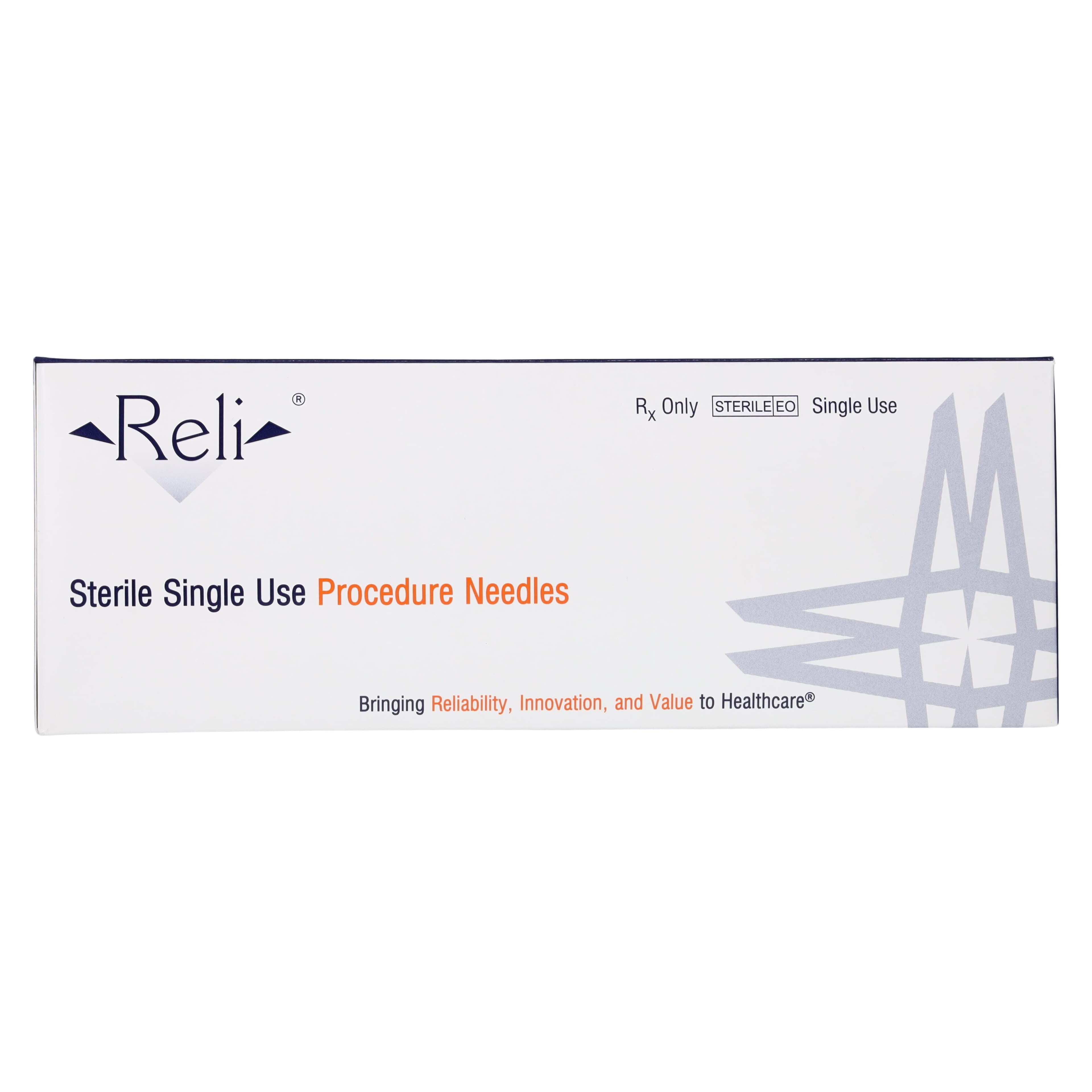 Myco Medical Reli Quincke Point Spinal Needle, 22G x 2-1/2", Sterile, Black Hub, 25/Bx, SN22G251-RW thumbnail 4