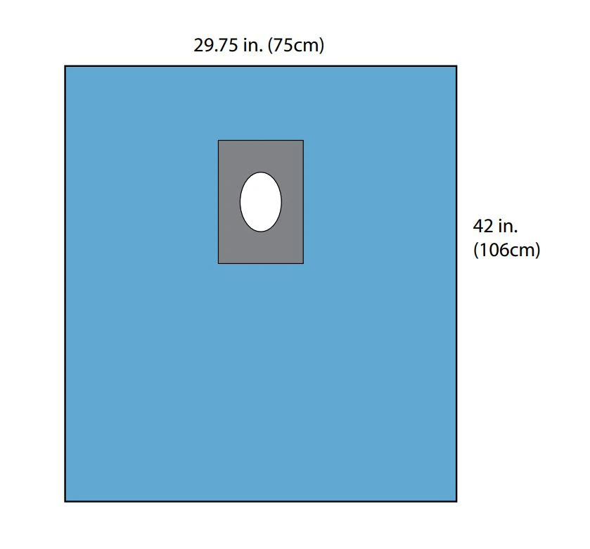 Cardinal Angio-Shield Sterile Special Procedure Drape, 29x42", 3-1/2x4-1/2" Fenestrated, 01KWC87QCCZJN221C111A0KWTM - Drape Special Procedure Ster - Image 1