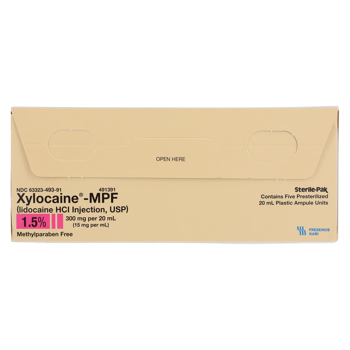 Xylocaine MPF 1.5% Preservative Free Injection, 20mL Ampule, 5/Package thumbnail 5