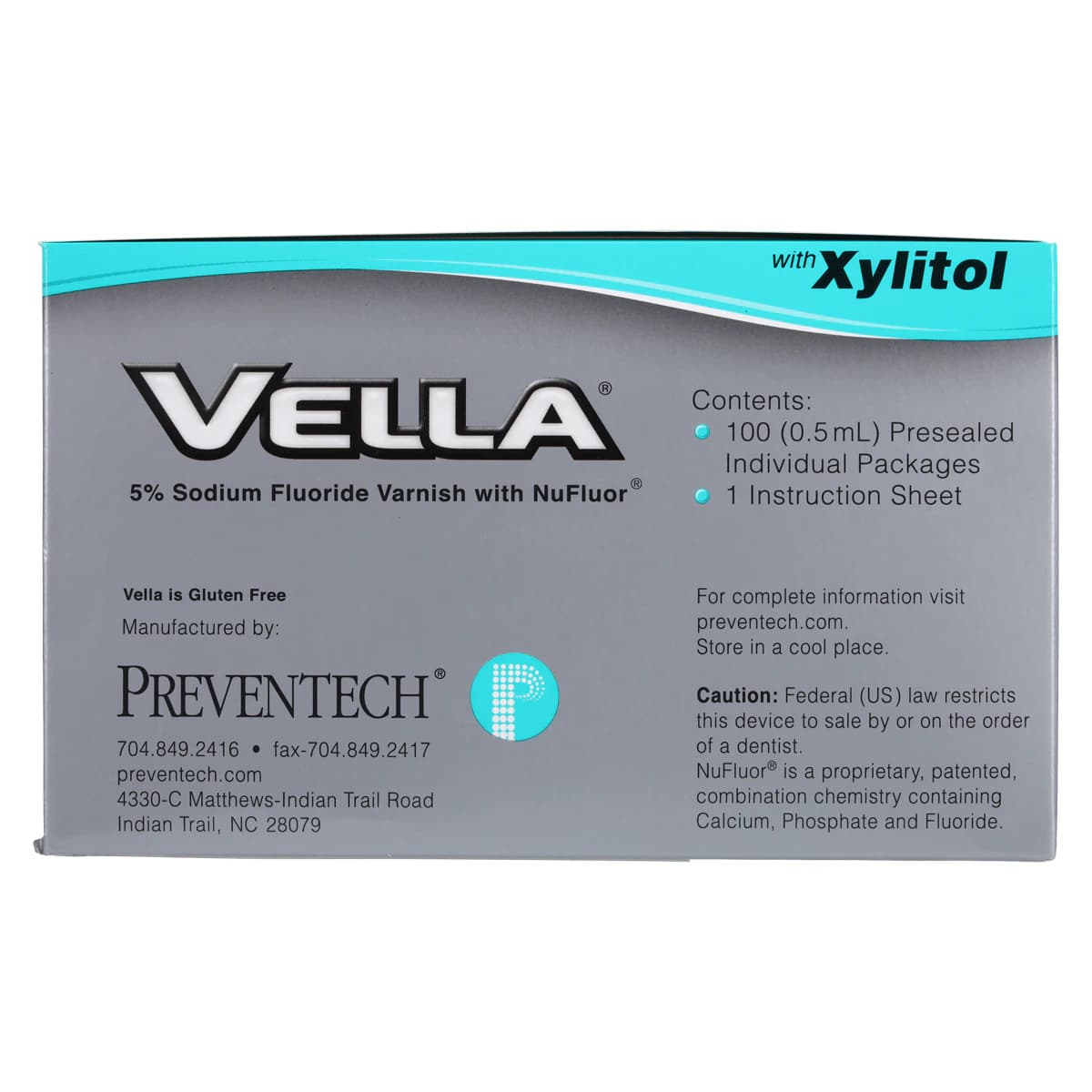 Vella 5% Sodium Fluoride Varnish with Xylitol, Melon Flavor, Clear Formula, 0.5 mL Unit Dose, 100/Box thumbnail 3