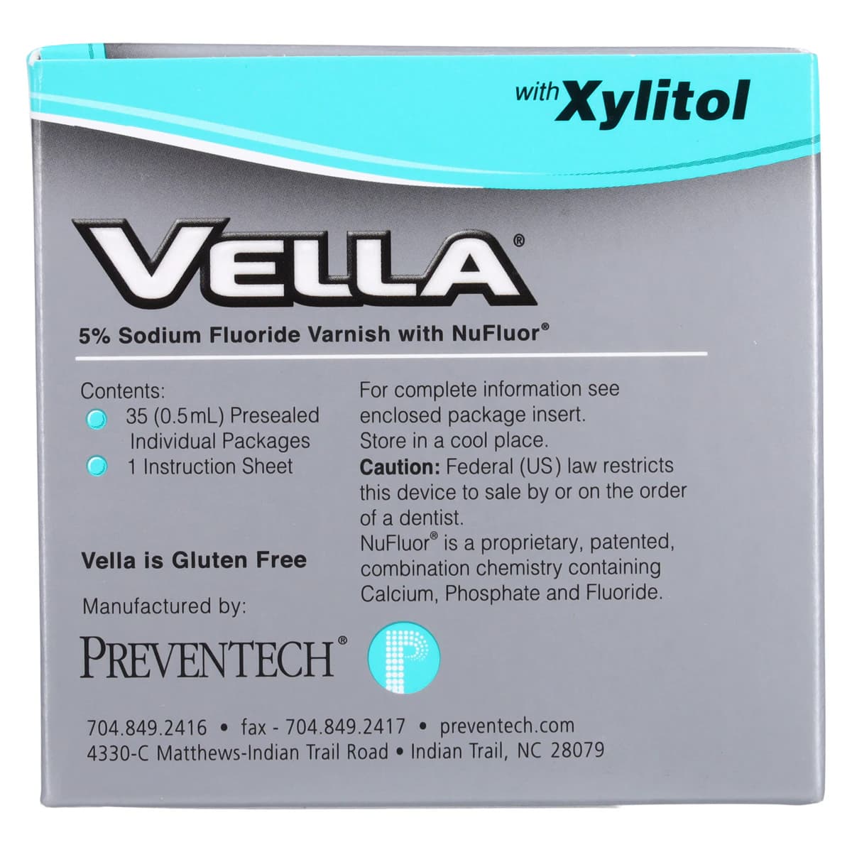 Vella 5% Sodium Fluoride Varnish with Xylitol, Melon Flavor, Clear Formula, Unit Dose 0.5 mL, 35/Box thumbnail 4