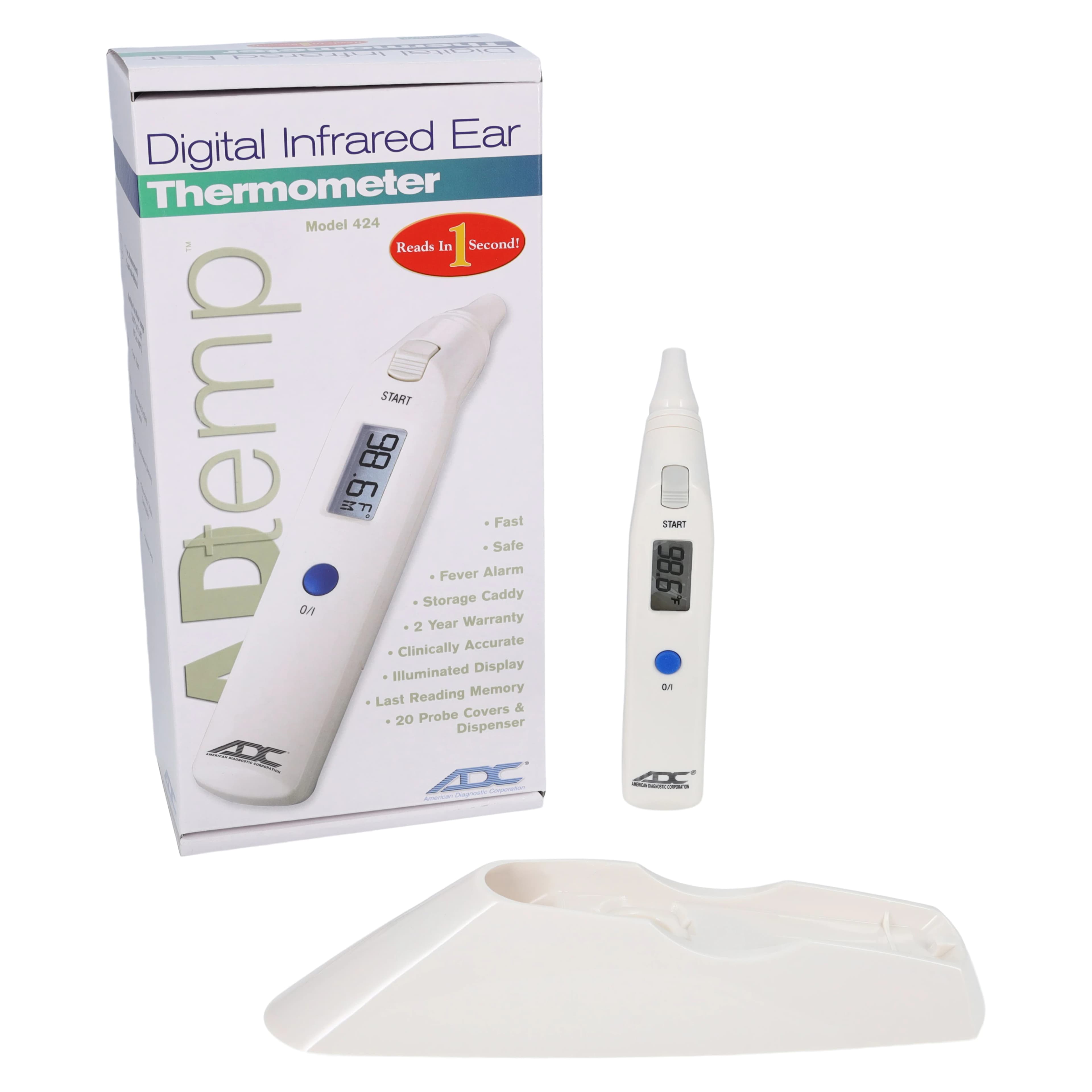 Adtemp Digital Tympanic Thermometer, Reusable, Dual Scale (Celsius/Fahrenheit), Each thumbnail 7