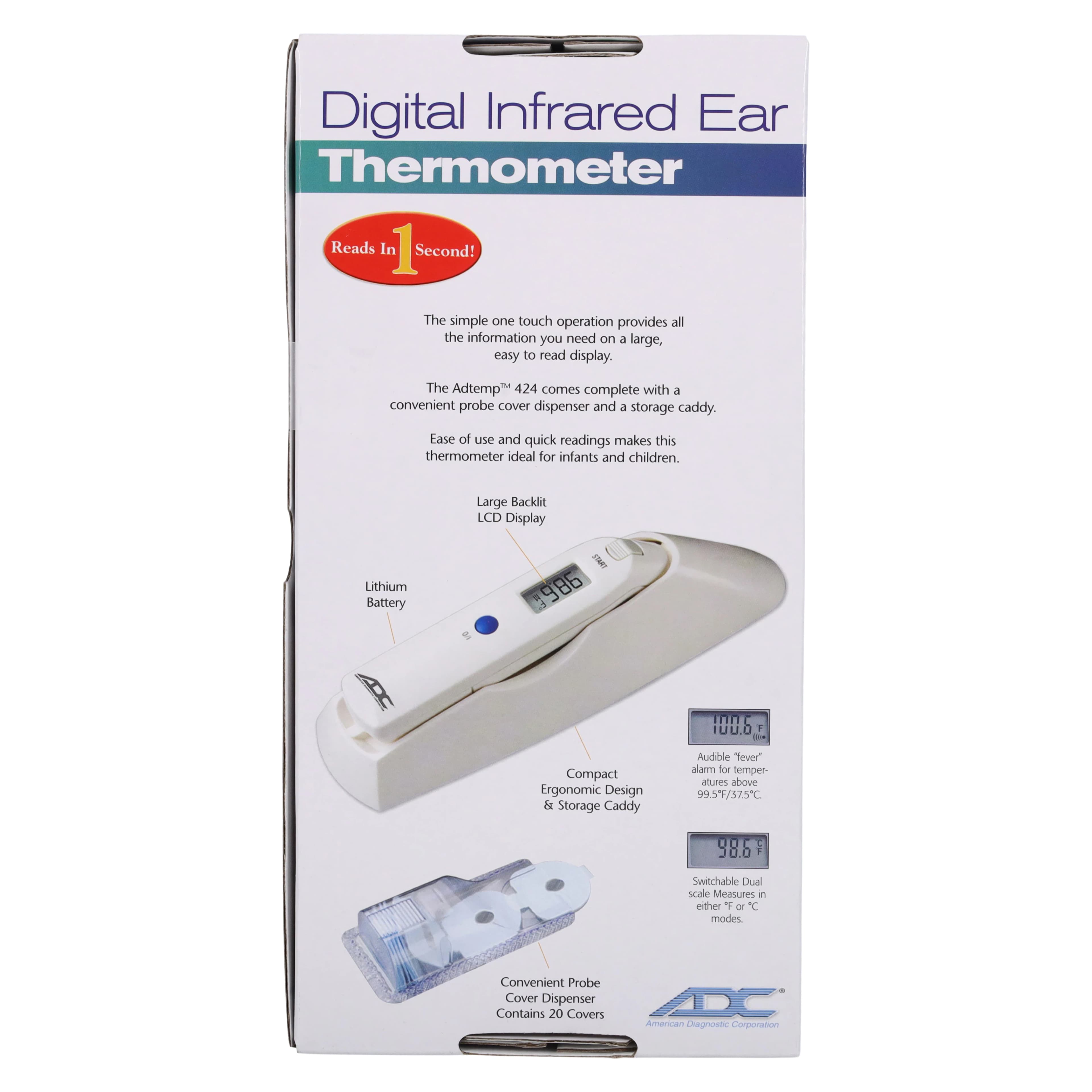 Adtemp Digital Tympanic Thermometer, Reusable, Dual Scale (Celsius/Fahrenheit), Each thumbnail 9