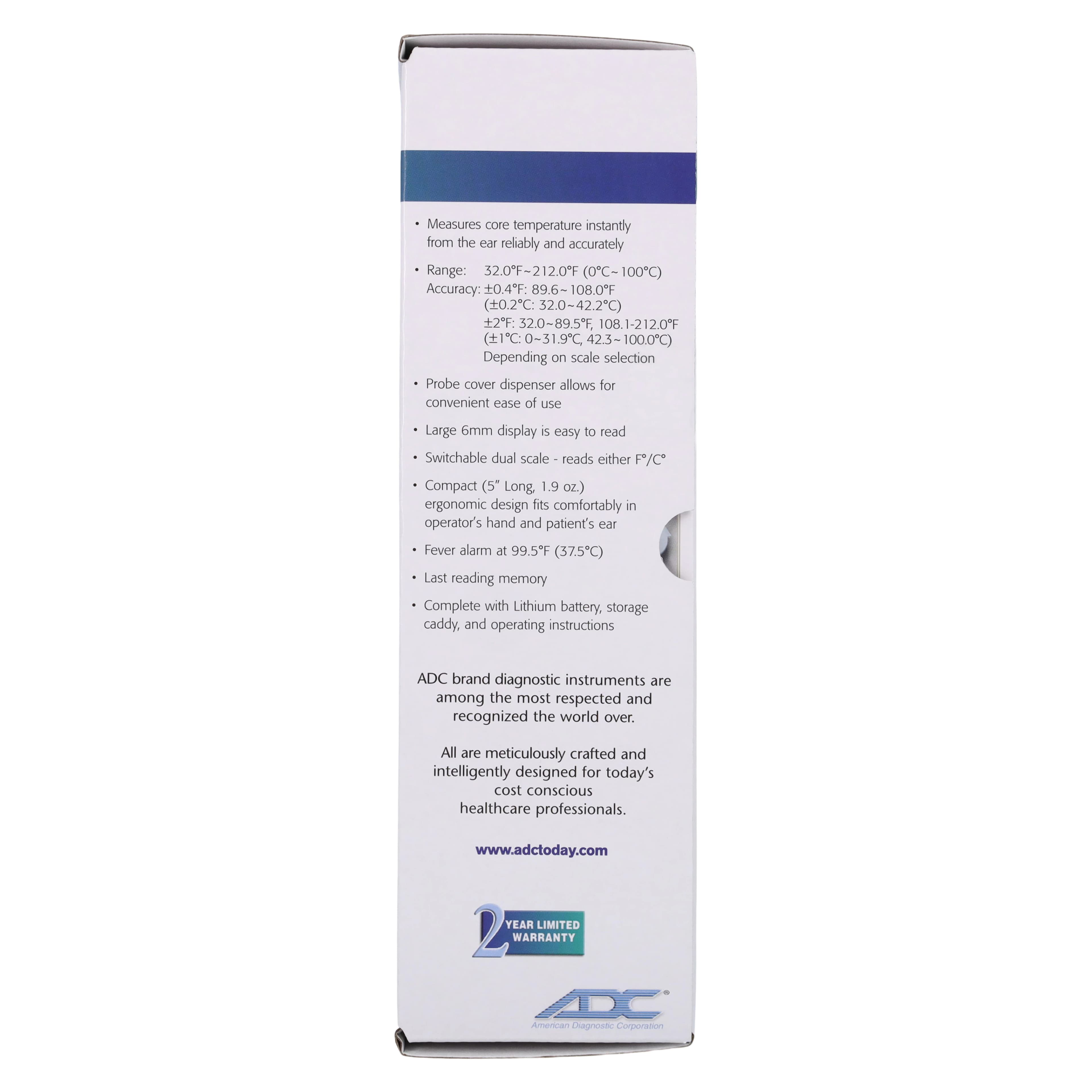 Adtemp Digital Tympanic Thermometer, Reusable, Dual Scale (Celsius/Fahrenheit), Each thumbnail 10