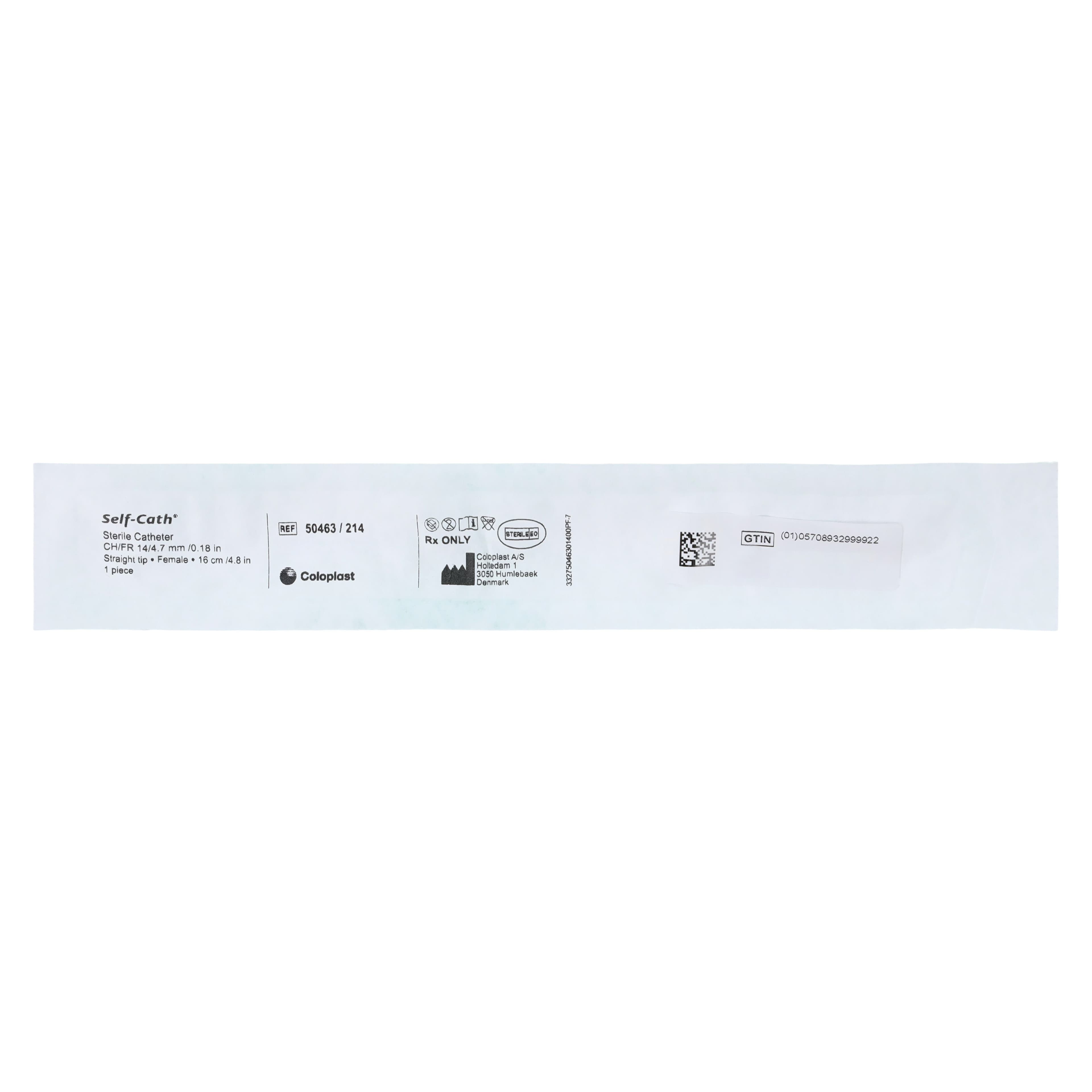 Coloplast Self-Cath Intermittent Catheter, Straight Tip, PVC/Siliconized Surface, 14 Fr, Female, 4.8" thumbnail 2