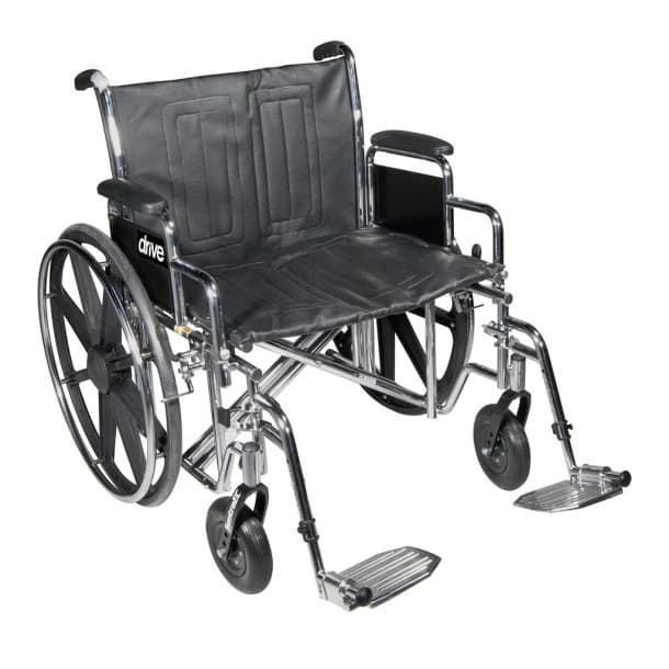 Drive Medical Designs Sentra EC Transport Wheelchair, 22" Seat, 450 lb Capacity, Removable Arms thumbnail 2