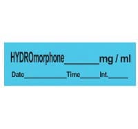 Labels Hydromorphone Blue, Anesthesia DTI, mg/ml, 1-1/2x1/2", 600/Roll - Labels Hydromorphone Blue - Image 1