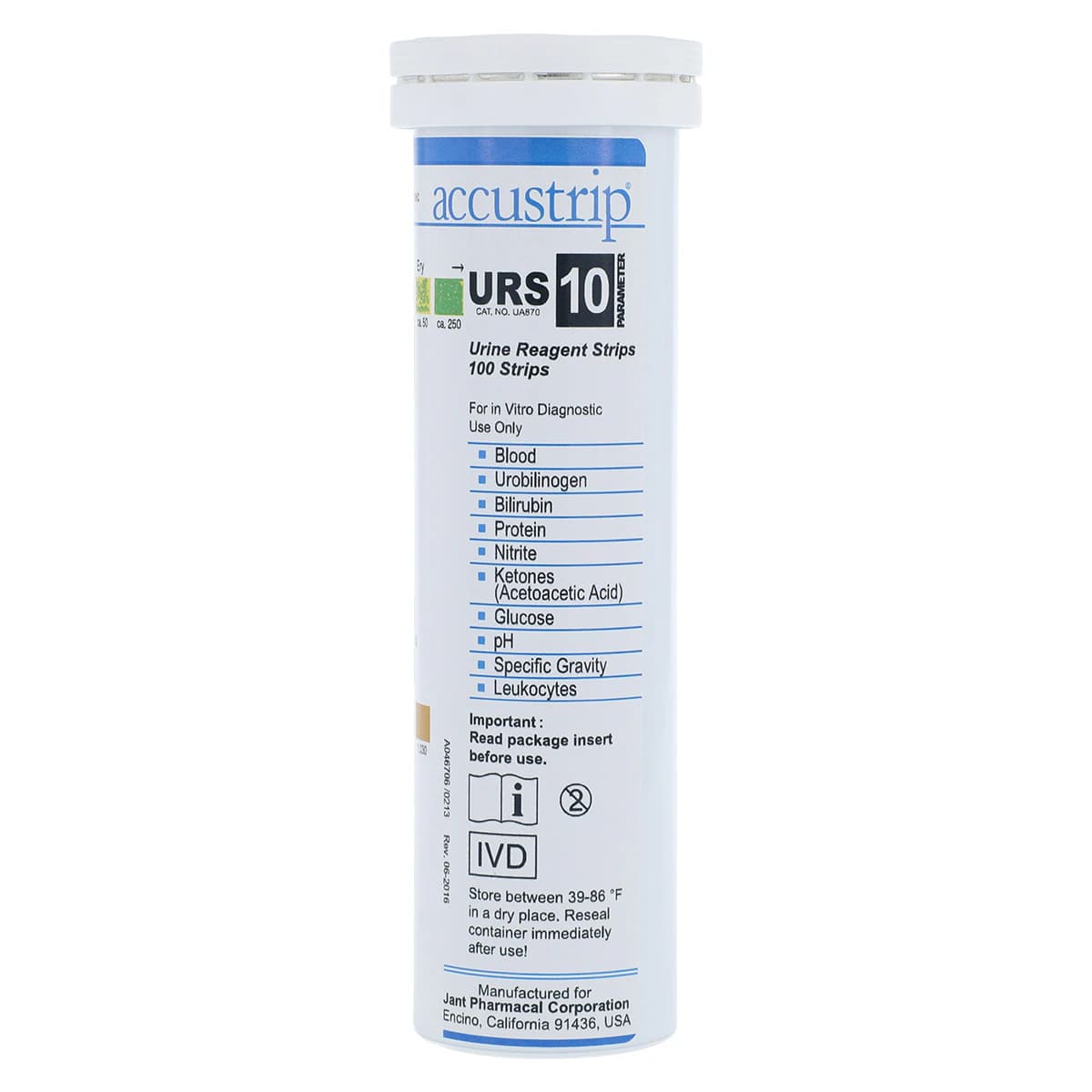 Accustrip URS10 Urinalysis Test Strips, CLIA Waived, 100/Box thumbnail 3