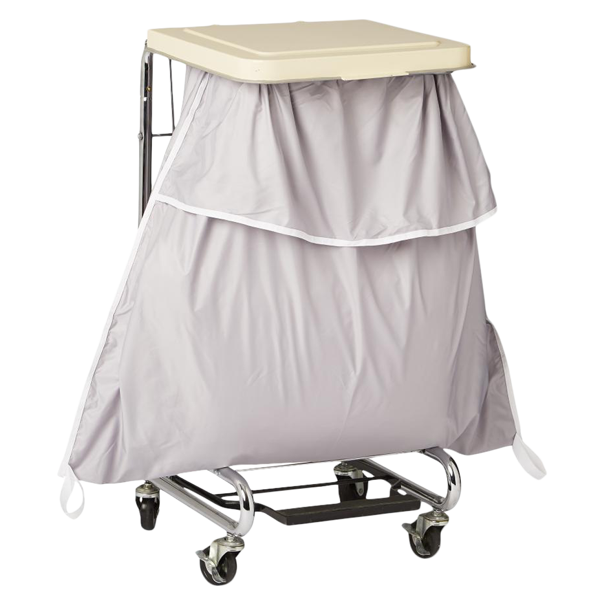 Medline Reusable Hamper Bag with Flip-Top Elastic Opening, Gray, 25" x 35" x 40" - Hamper Bag Fliptp Elas Gry 25" - Image 1