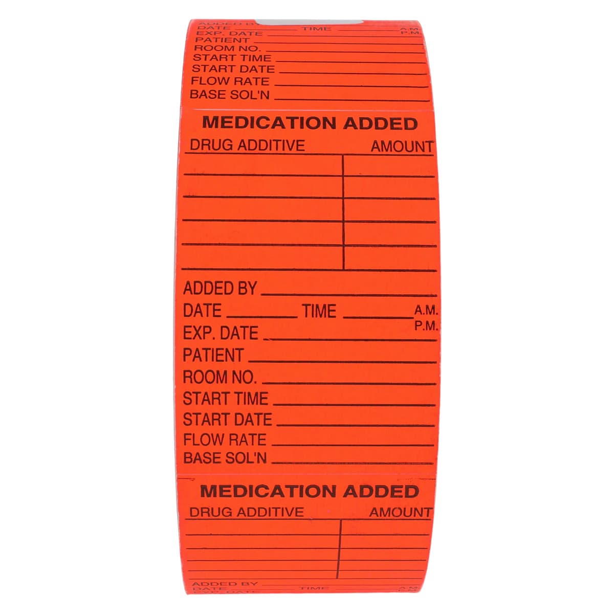 Medline Medication Added Label, Orange, 2" x 3", 1000/Roll - Label Medication Added - Image 1