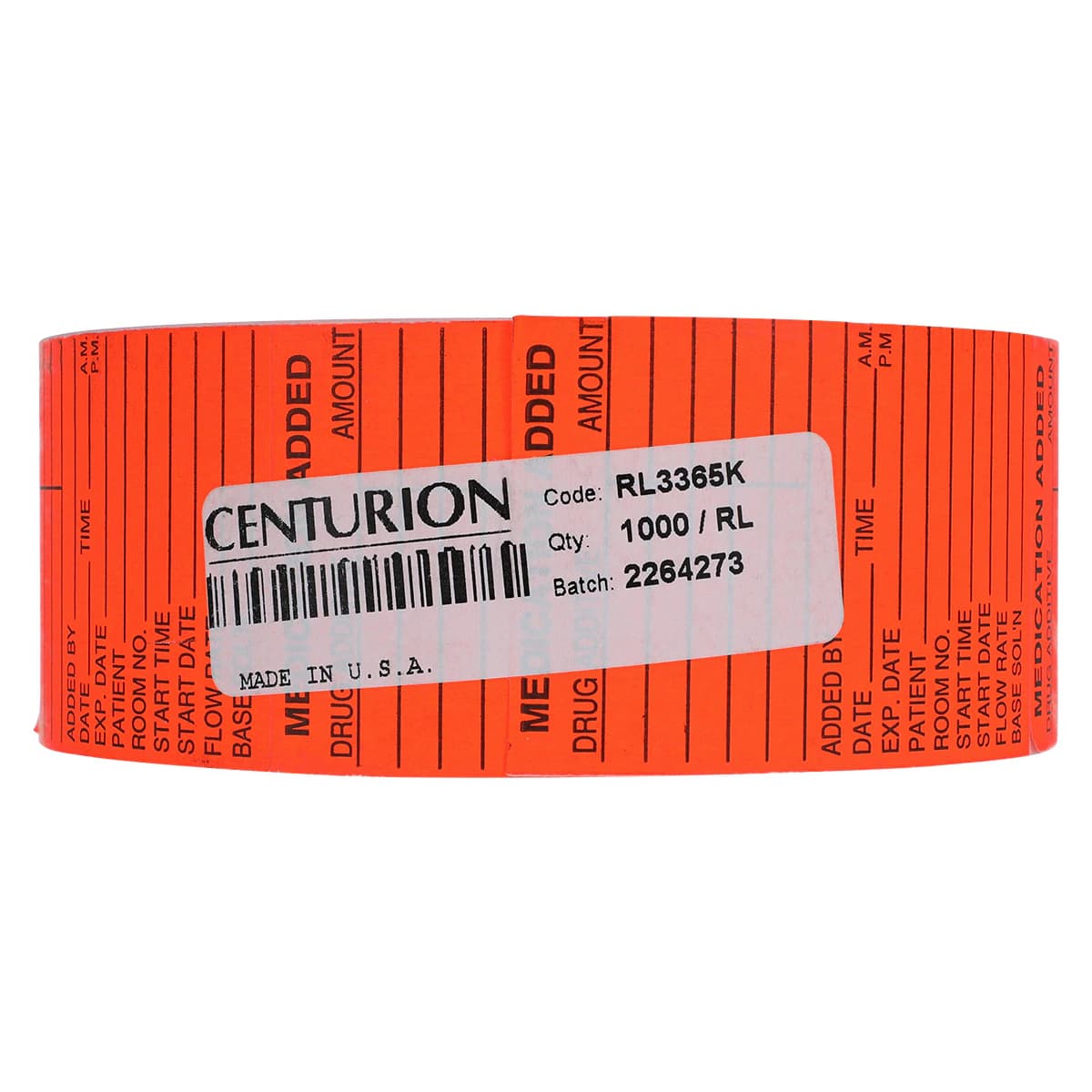 Medline Medication Added Label, Orange, 2" x 3", 1000/Roll thumbnail 3
