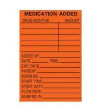 Medline Medication Added Label, Orange, 2" x 3", 1000/Roll thumbnail 2