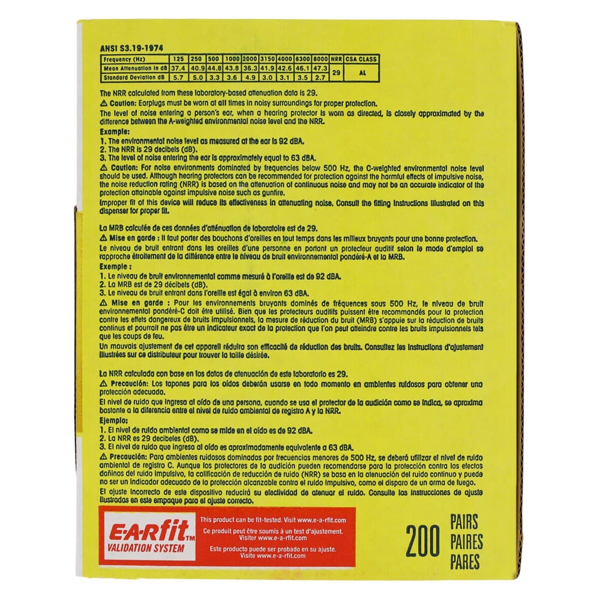 3M Classic Uncorded Ear Plugs, Yellow, 2000/Case thumbnail 5