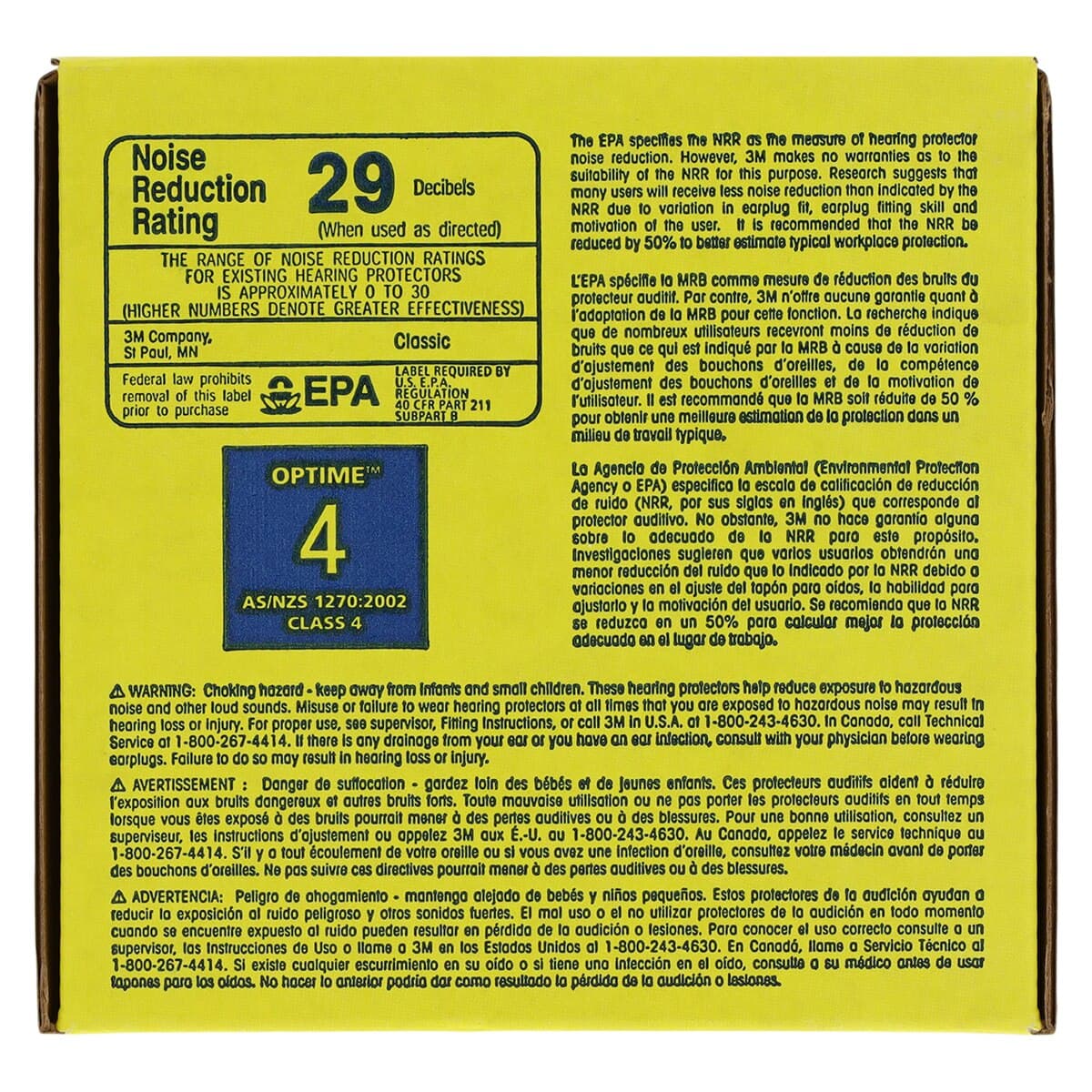 3M Classic Uncorded Ear Plugs, Yellow, 2000/Case thumbnail 3
