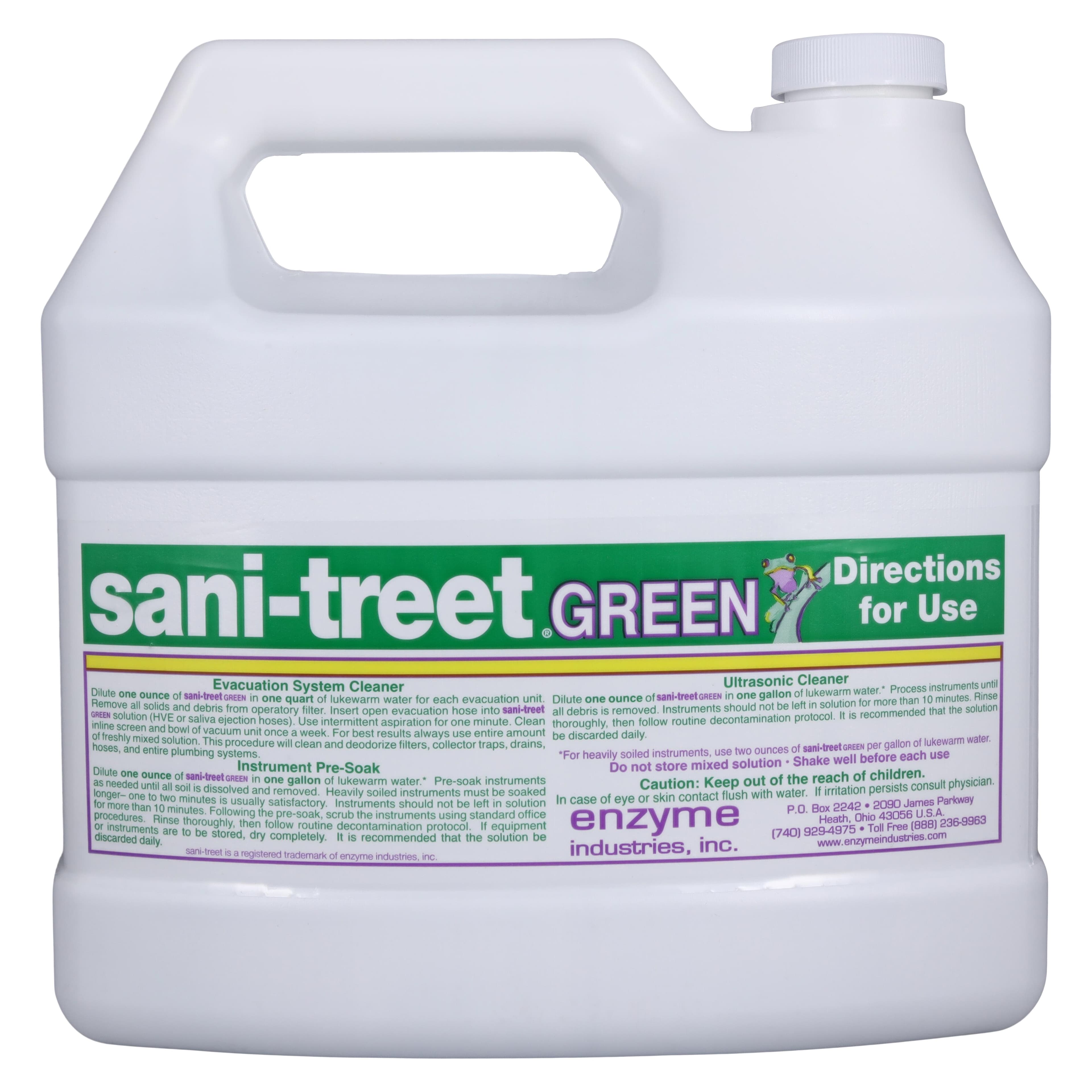 Sani-Treet Green Enzymatic Evacuation Cleaner, Lemongrass-Lavender, 1 gal Bottle, 4/Cs thumbnail 2