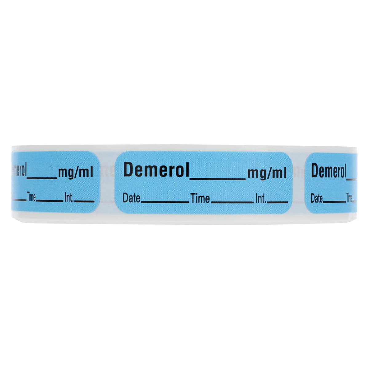 Label Adhesive Demerol Blue, 1-1/2x1/2", 600/Roll, DTI Anesthesia Label thumbnail 2
