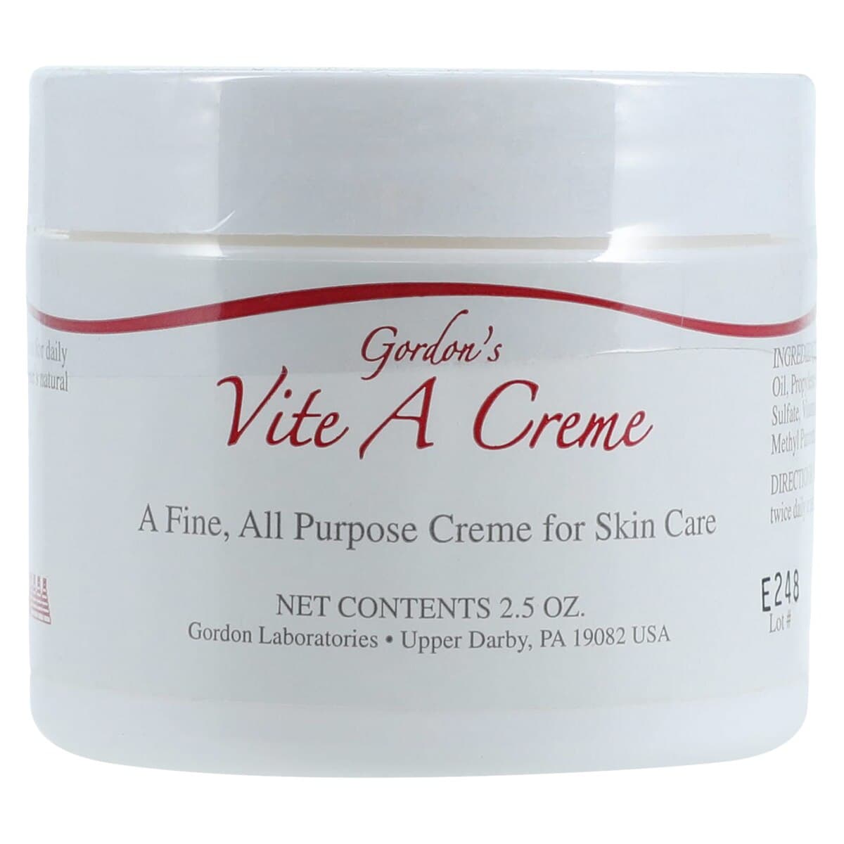 Gordon's Vit-A Cream, 2.5 oz Tube - Gordon's Vit-A Cream 2.5oz - Image 1