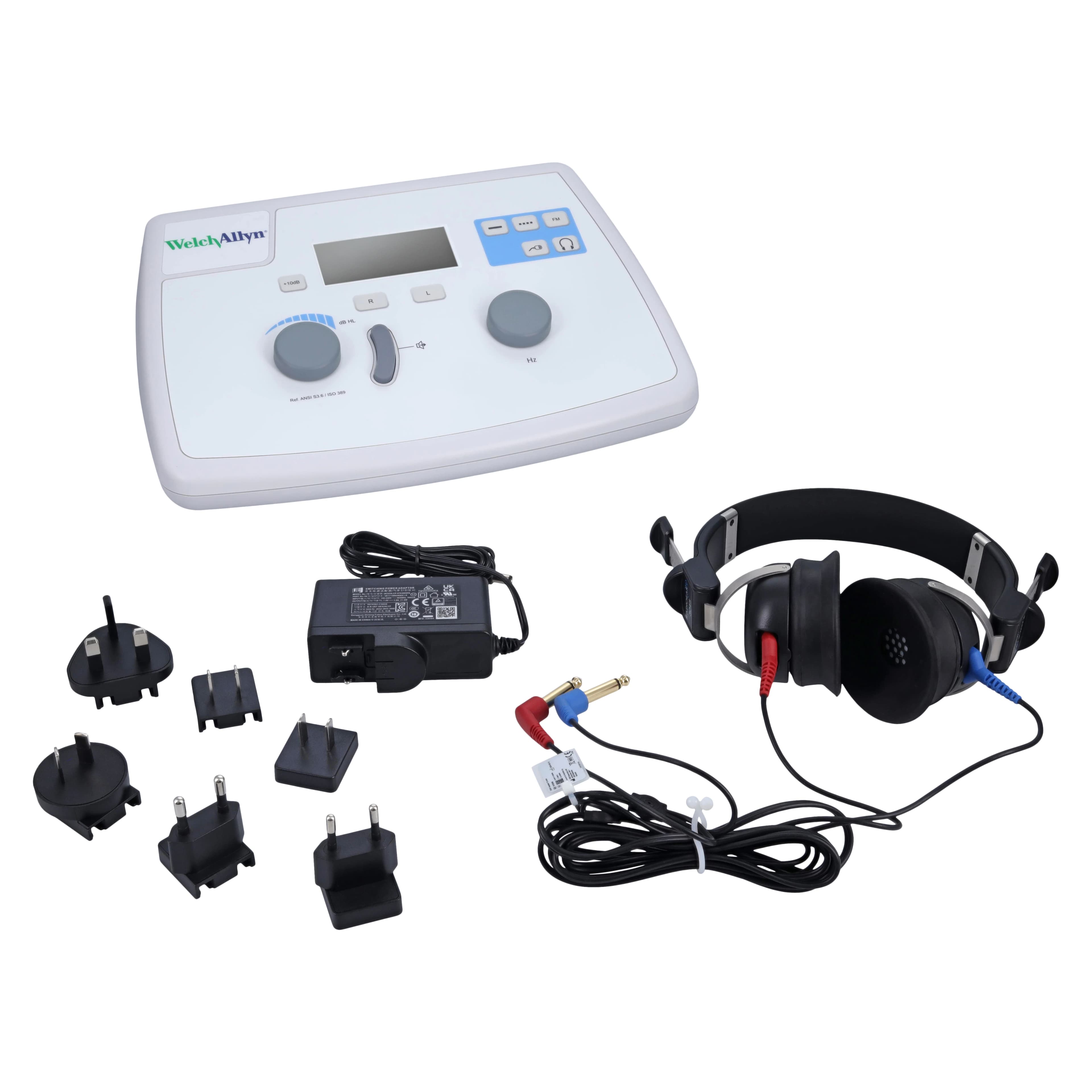 Welch Allyn AM282 Threshold Audiometer with Case, 11 Frequencies (125Hz-8000Hz), Manual, IEC Plug Type-B thumbnail 2