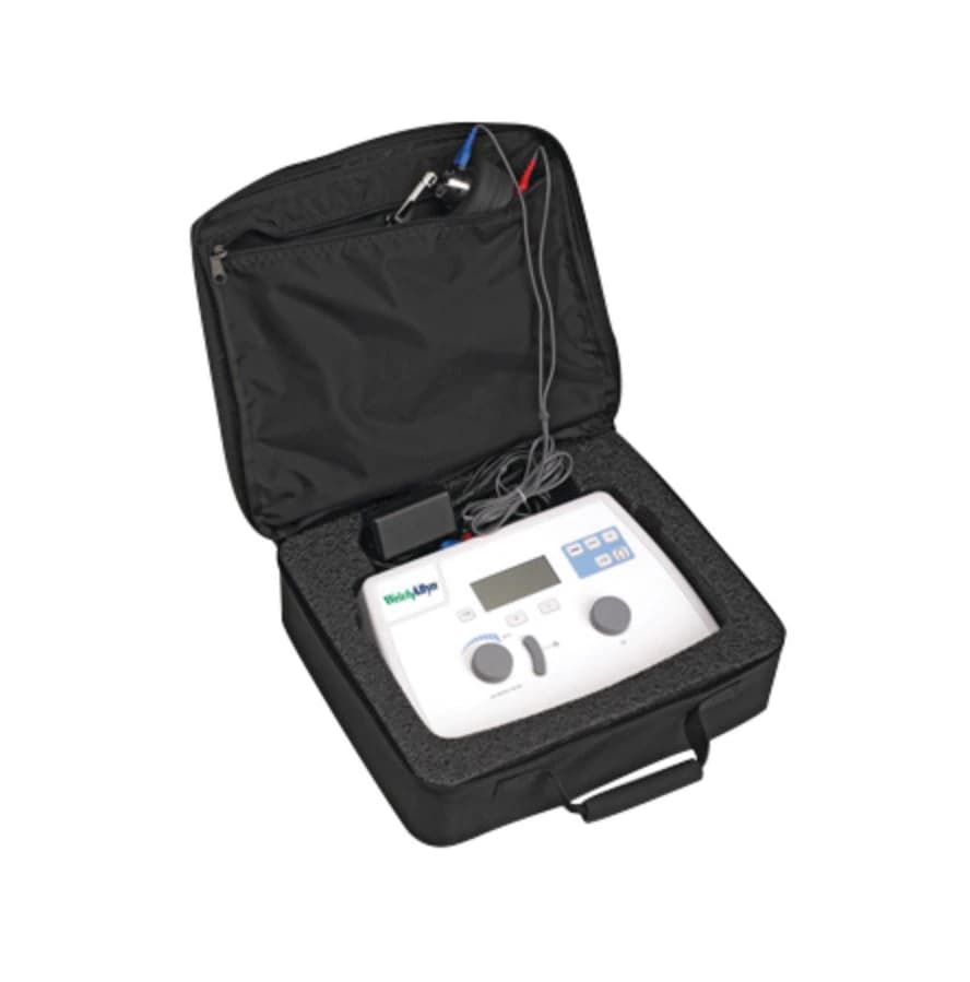 Welch Allyn AM282 Threshold Audiometer with Case, 11 Frequencies (125Hz-8000Hz), Manual, IEC Plug Type-B - Audiometer AM282 w/Case - Image 1