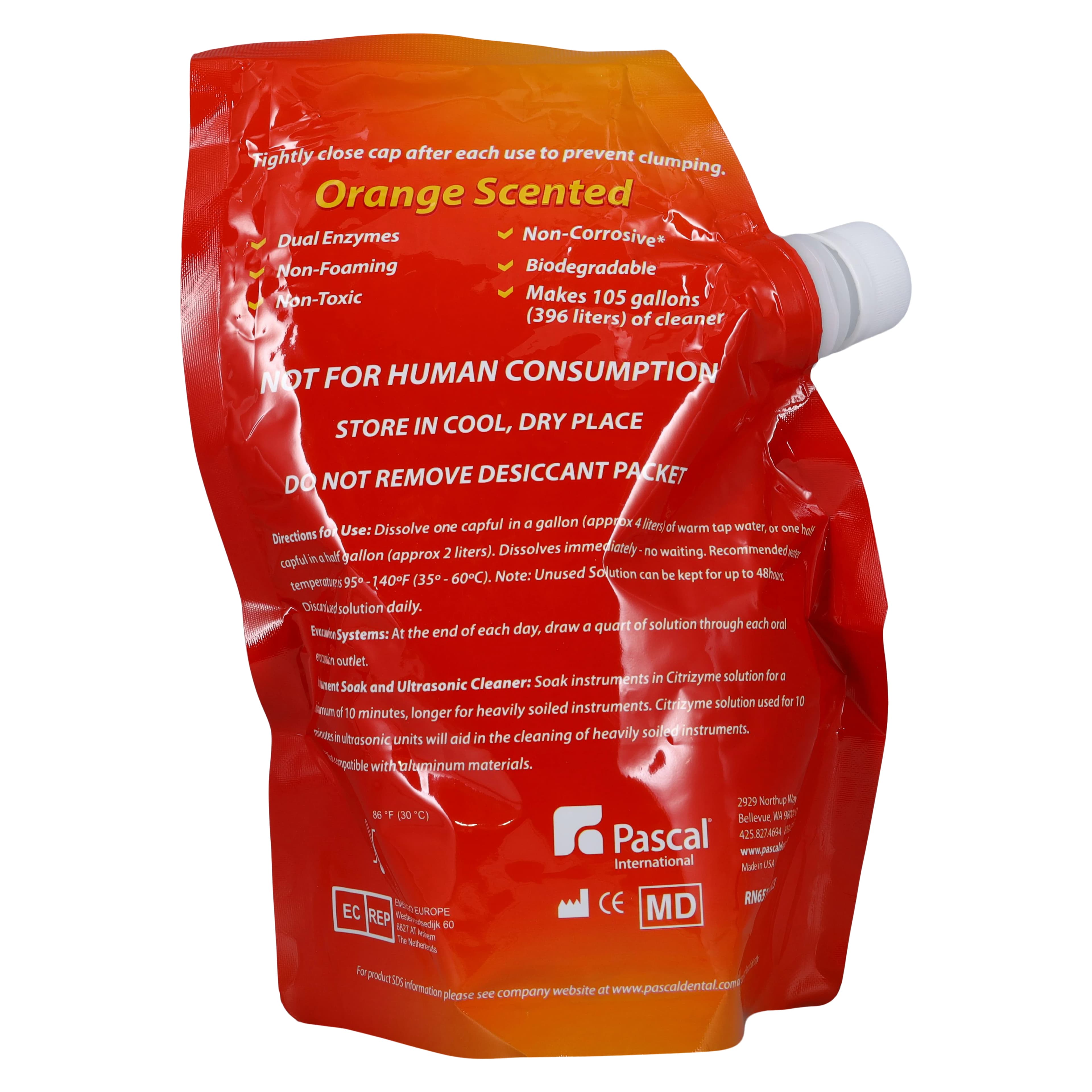 Citrizyme Ultra Concentrated Enzymatic Evacuation System Cleaner, Powder, 900g Pouch with EZ Pour Spout, 420 Treatments, 15-270 thumbnail 2