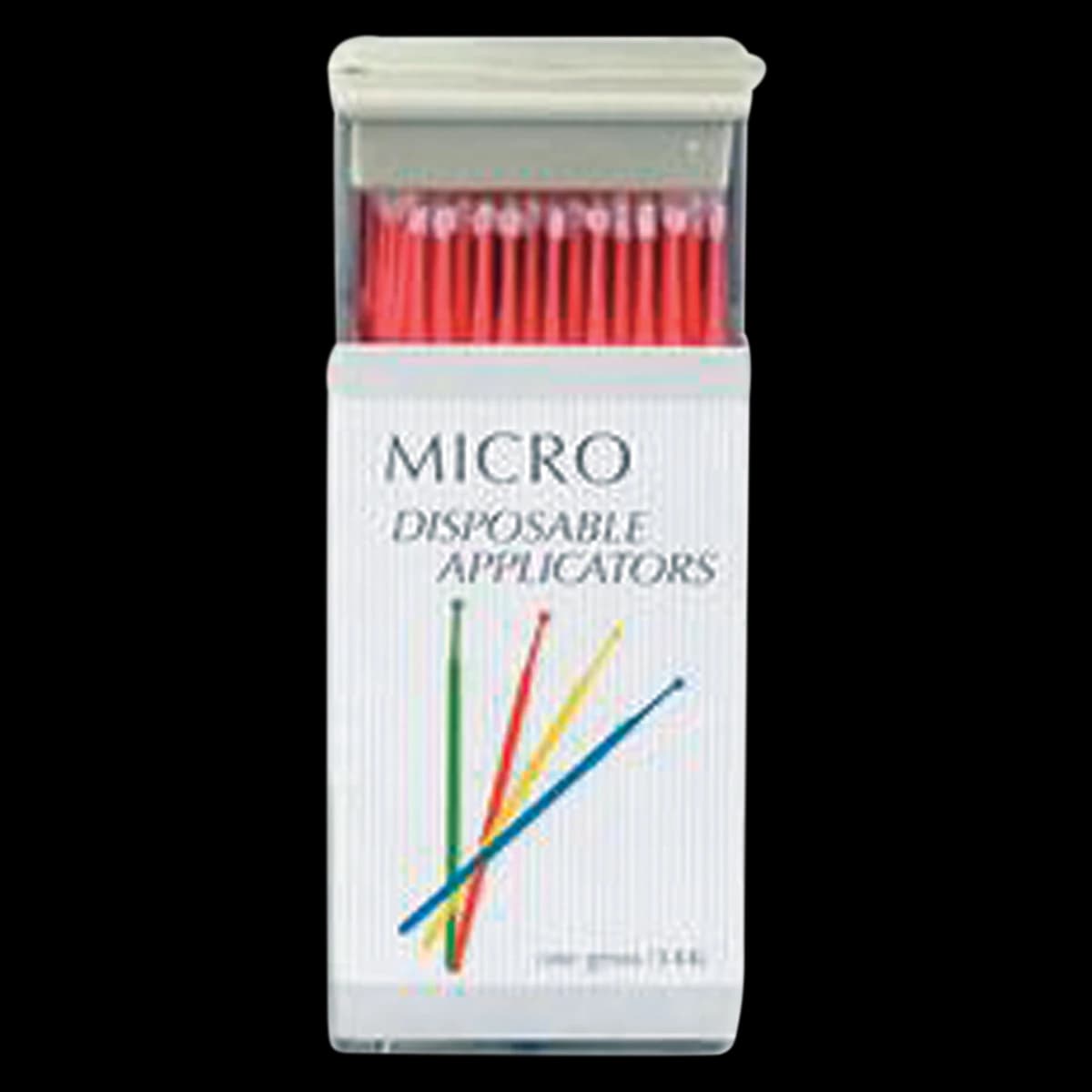Plasdent Micro Disposable Applicator Brushes, Red, Non-Linting Fiber Tip, 144/Box, 8202 - Micro Disposable Applicators, 144/Pkg - Red - Image 1