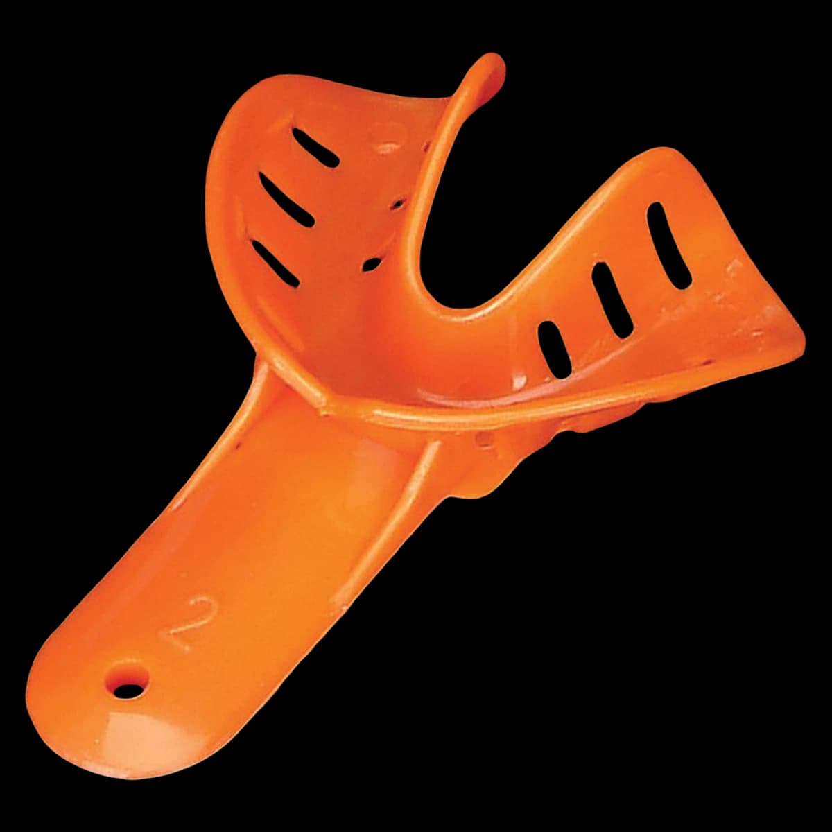 Excellent-Colors Ortho Impression Trays, Child, Lower #2, Medium, Orange, Perforated, Disposable, 25/Pk, ITO-2L - Ortho Impression Trays, Child, Lower # 2, Medium, Orange, 25/Pk, ITO-2L - Image 1