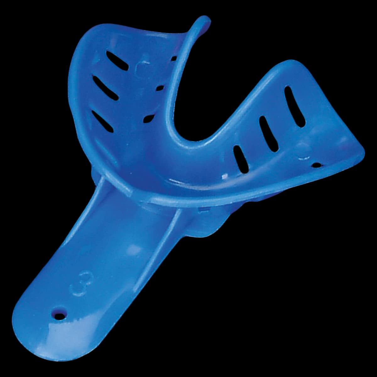 Excellent-Colors Ortho Impression Trays, Child, Lower #3, Large, Blue, Perforated, Disposable, 25/Pk, ITO-3L - Ortho Impression Trays, Child, Lower # 3, Large, Blue, 25/Pk, ITO-3L - Image 1