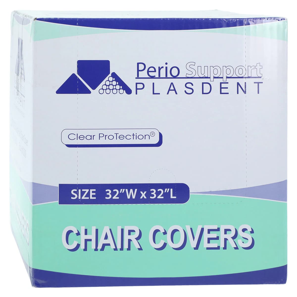 Plasdent Wide Half Chair Cover Sleeves, Clear, 32" x 32", 200/Box, PS3825 - Plastic Chair Covers, Half, 32" x 32", 200/Pk, PS3825 - Image 1