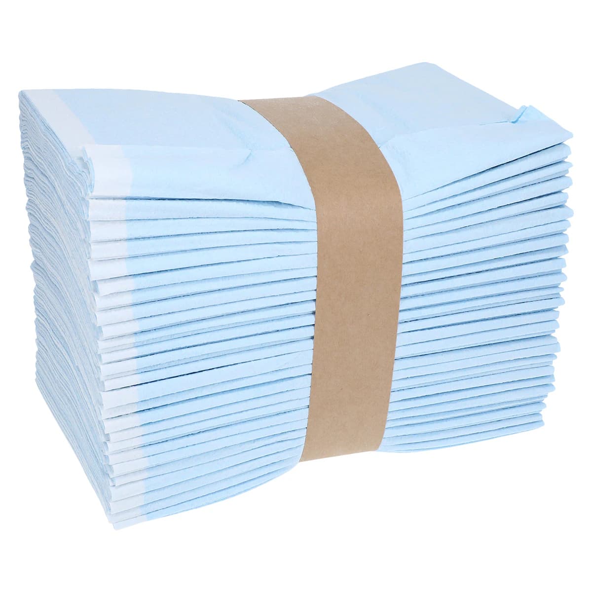 Graham Medical Fanfold Drape Sheet, 3-Ply, Fluid Resistant, 40 in x 48 in, Non-Sterile, Blue, Disposable, 50/Case - Drape Fanfold T/P/T Blue - Image 1