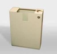 Post Medical Sharps Cabinet, Wall Mount, Beige, 18x6x12", Locking Steel, for 2.5 gal Containers, with Key, 1101 - Cabinet Wall f/Sharp 1101 - Image 1