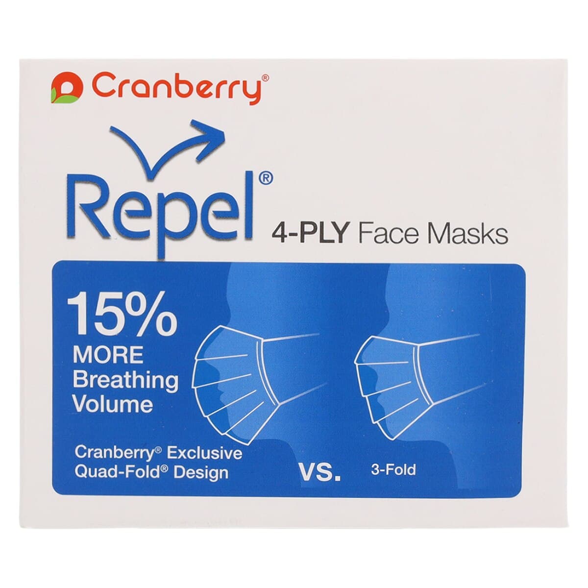 Cranberry Repel 4-Ply Earloop Procedure Face Mask, ASTM Level 3, Pearl Silver, 50/Box, R2960SI thumbnail 7