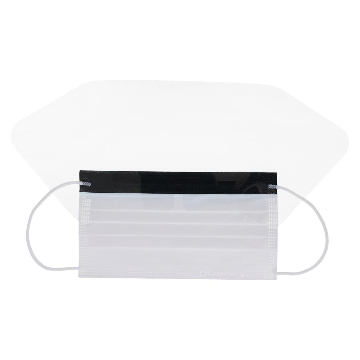 Cranberry Repel 4-Ply Anti-Glare Wide-Angle Shield Earloop Face Mask, ASTM Level 3, Silver, 25/Box, R2980SI thumbnail 2