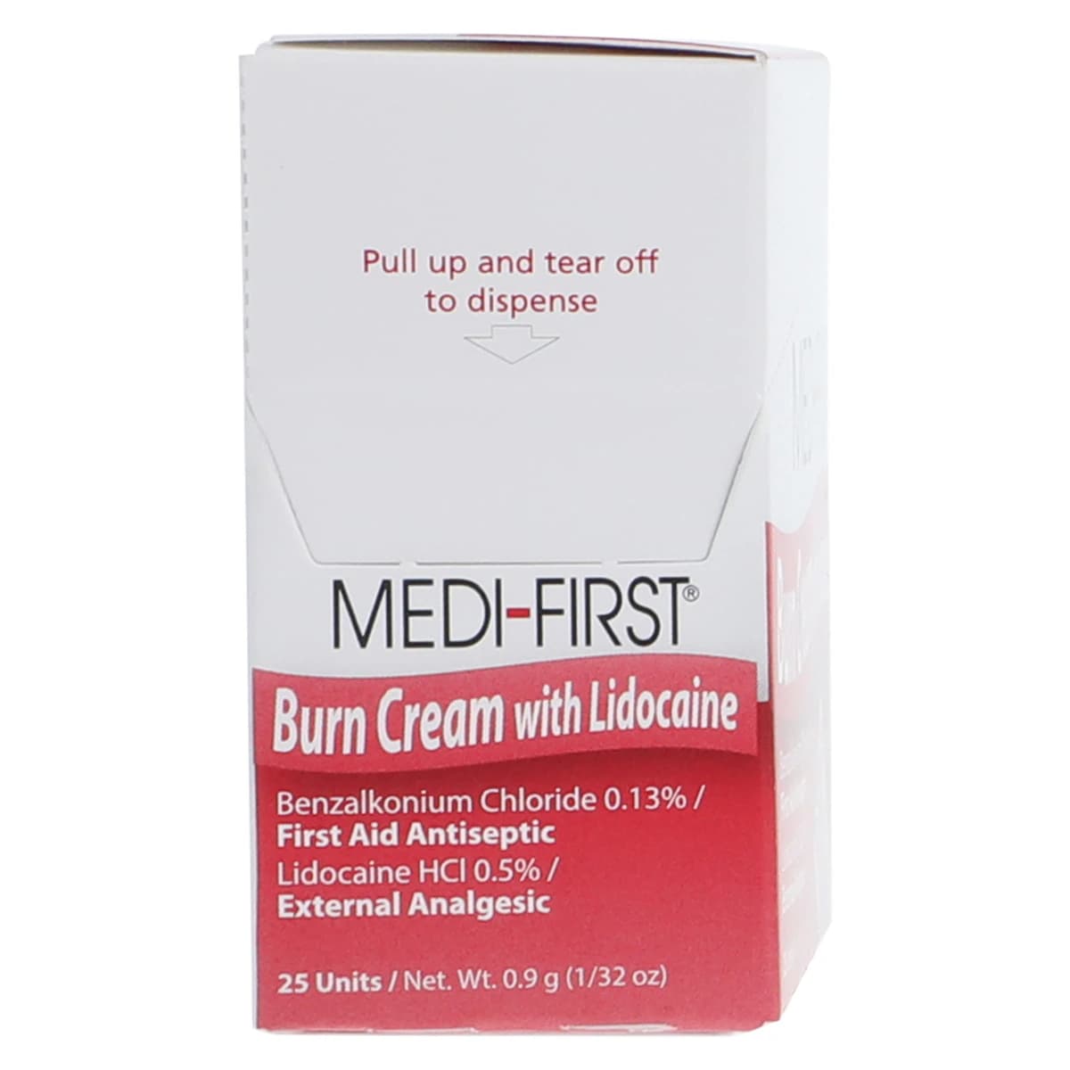 Medi-First Burn Cream with Lidocaine, 0.13% Benzalkonium Chloride / 0.5% Lidocaine, 0.9 g Unit Dose Packets, 25/Box thumbnail 7