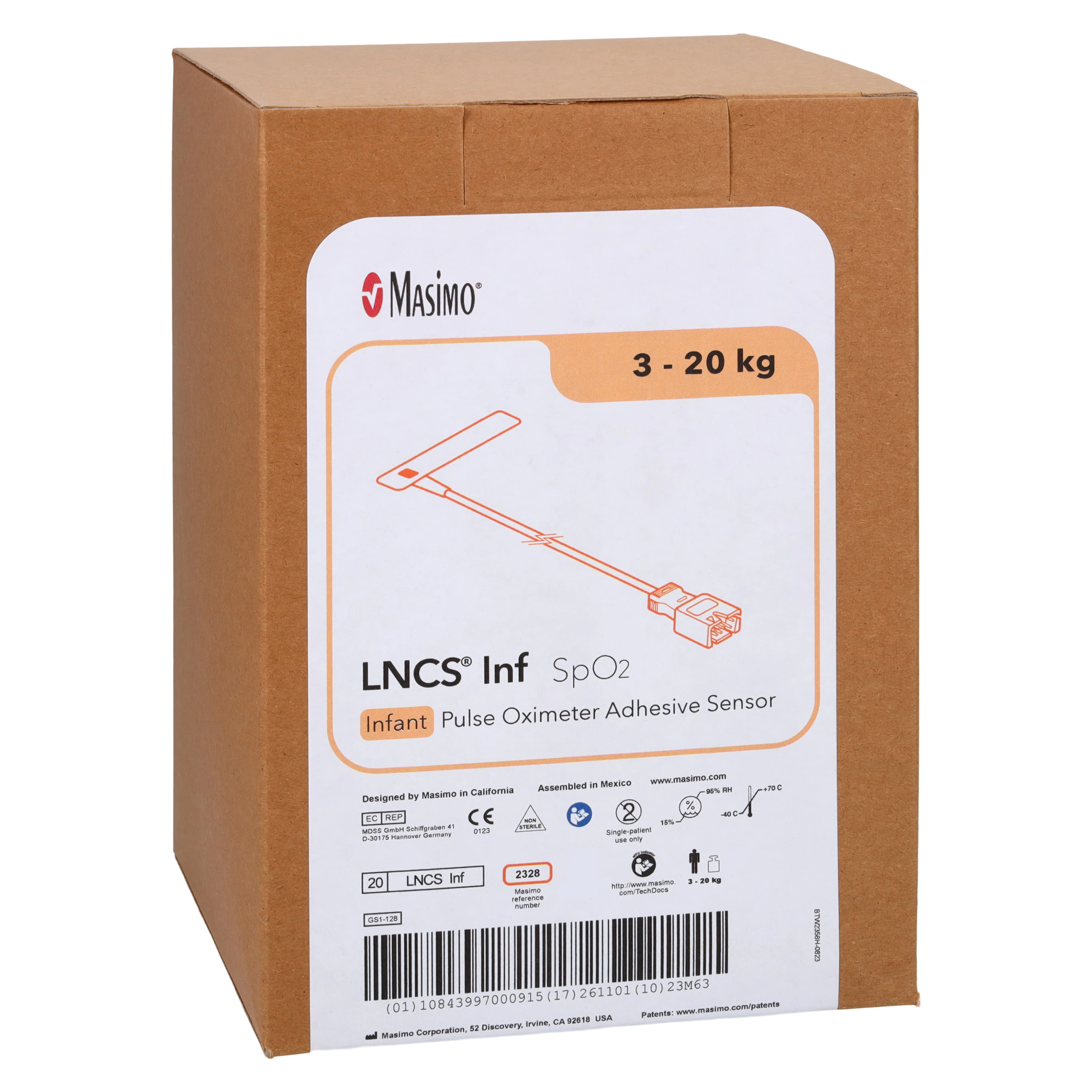 Masimo LNCS Adhesive Infant Pulse Oximetry Sensor, Latex-Free, 20/Box thumbnail 2