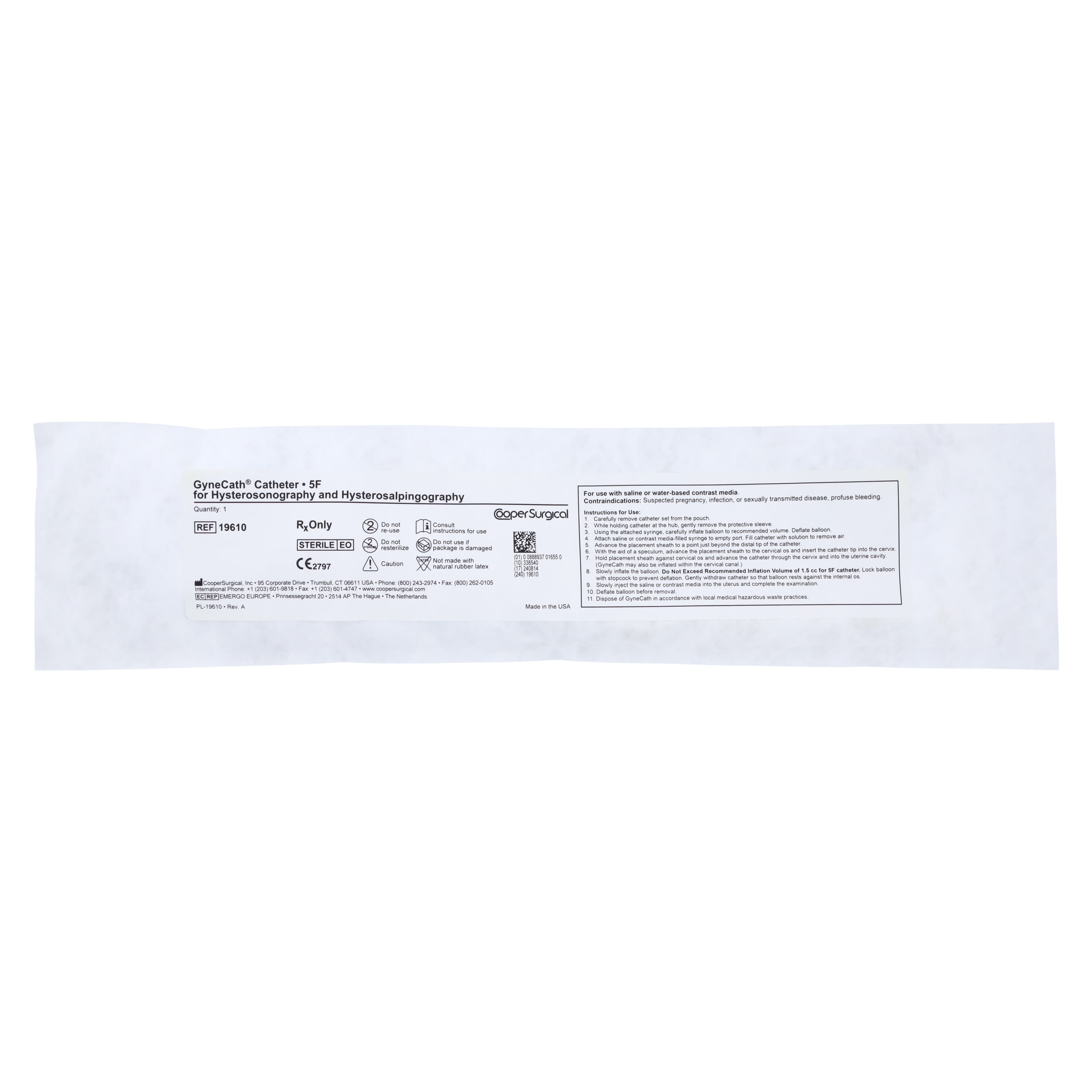 CooperSurgical GyneCath HSG Catheter, 5 Fr thumbnail 2