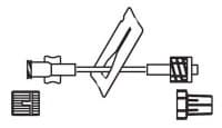 Codan IV Extension Set, Minibore, 5" Length, Y-Injection Site, Female Luer Lock to SPIN-LOCK Male Connector, Priming Volume 0.25 mL, Kink Resistant, Sterile, 50/Case - Ext Set Minibore Female L/L - Image 1