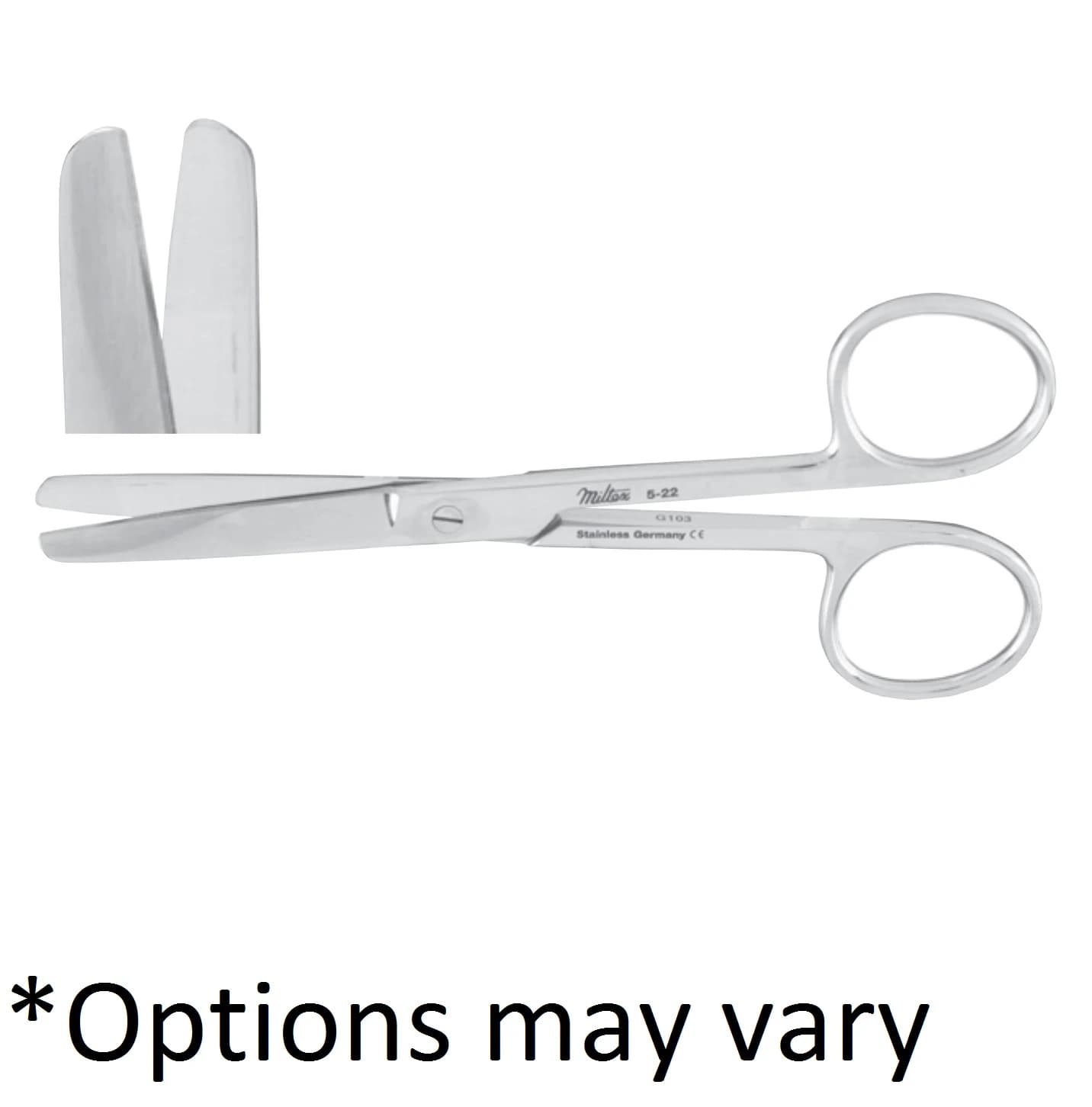 Miltex-Integra Operating Scissors, Curved, 5" (12.7 cm), Stainless Steel, Each - Scissor OR Curved 5" - Image 1