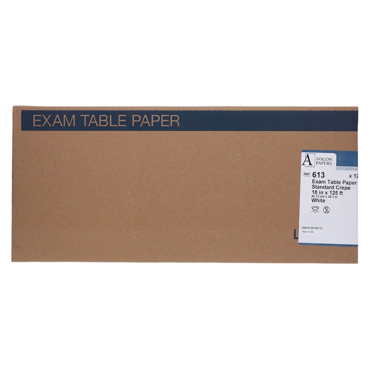 Tidi Products Avalon White Crepe Exam Table Paper, 18 in x 125 ft, 12 Rolls/Case thumbnail 3